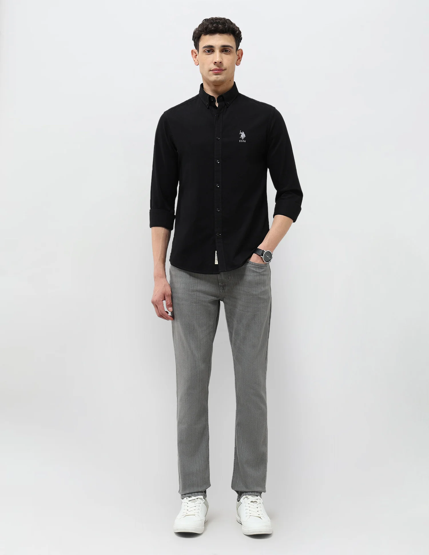 Regular Fit Solid Shirt - Image 3