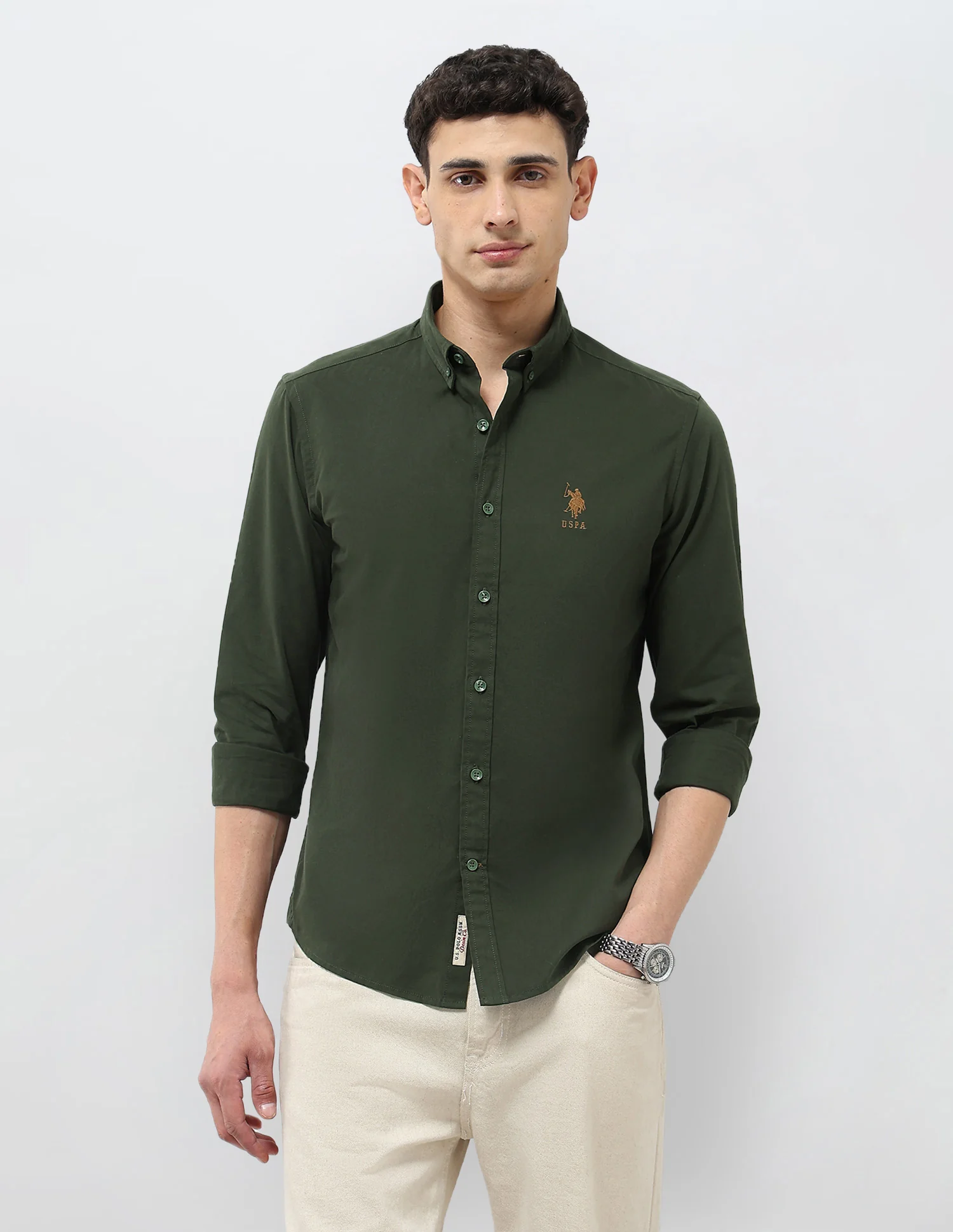 Regular Fit Solid Shirt