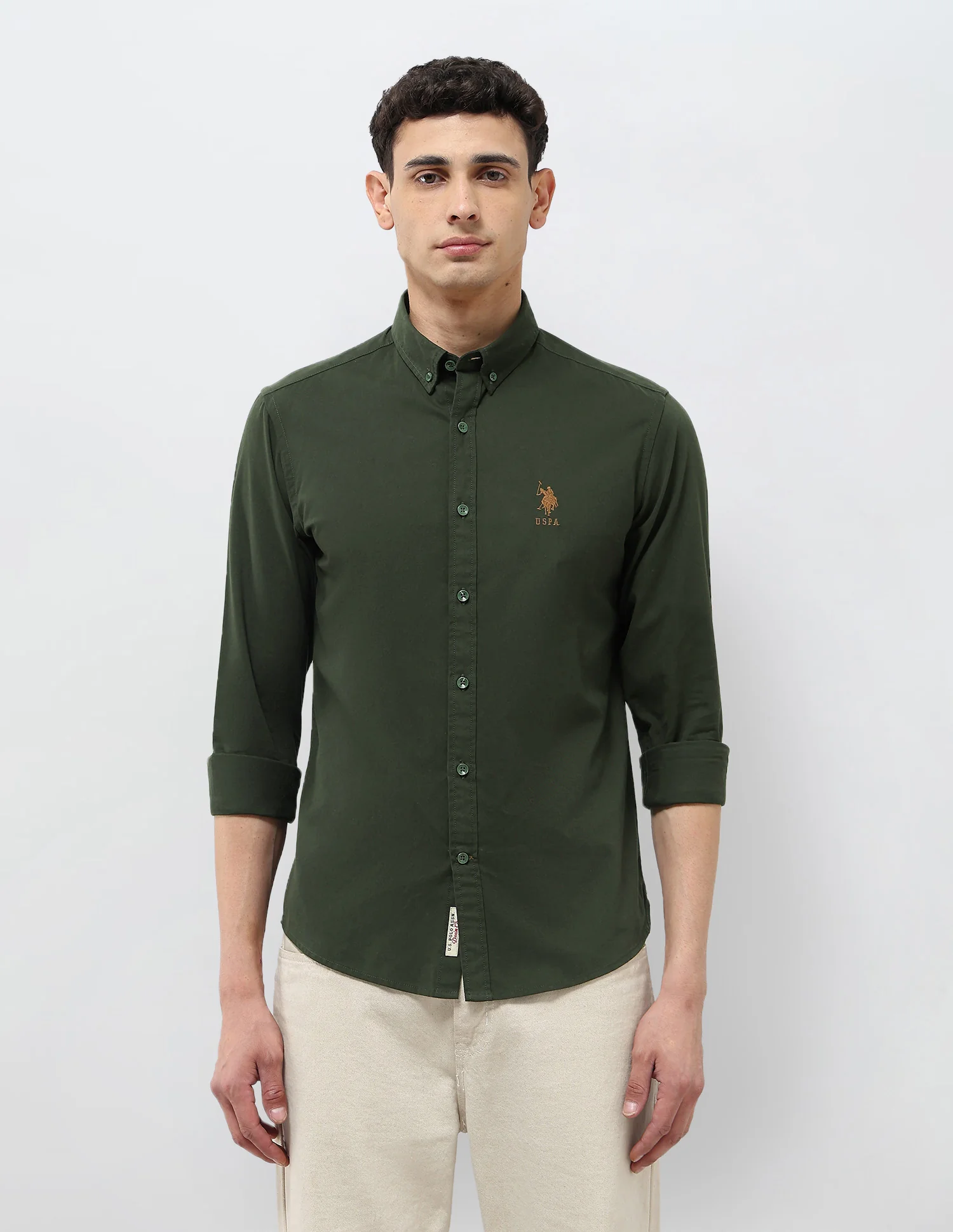 Regular Fit Solid Shirt - Image 6