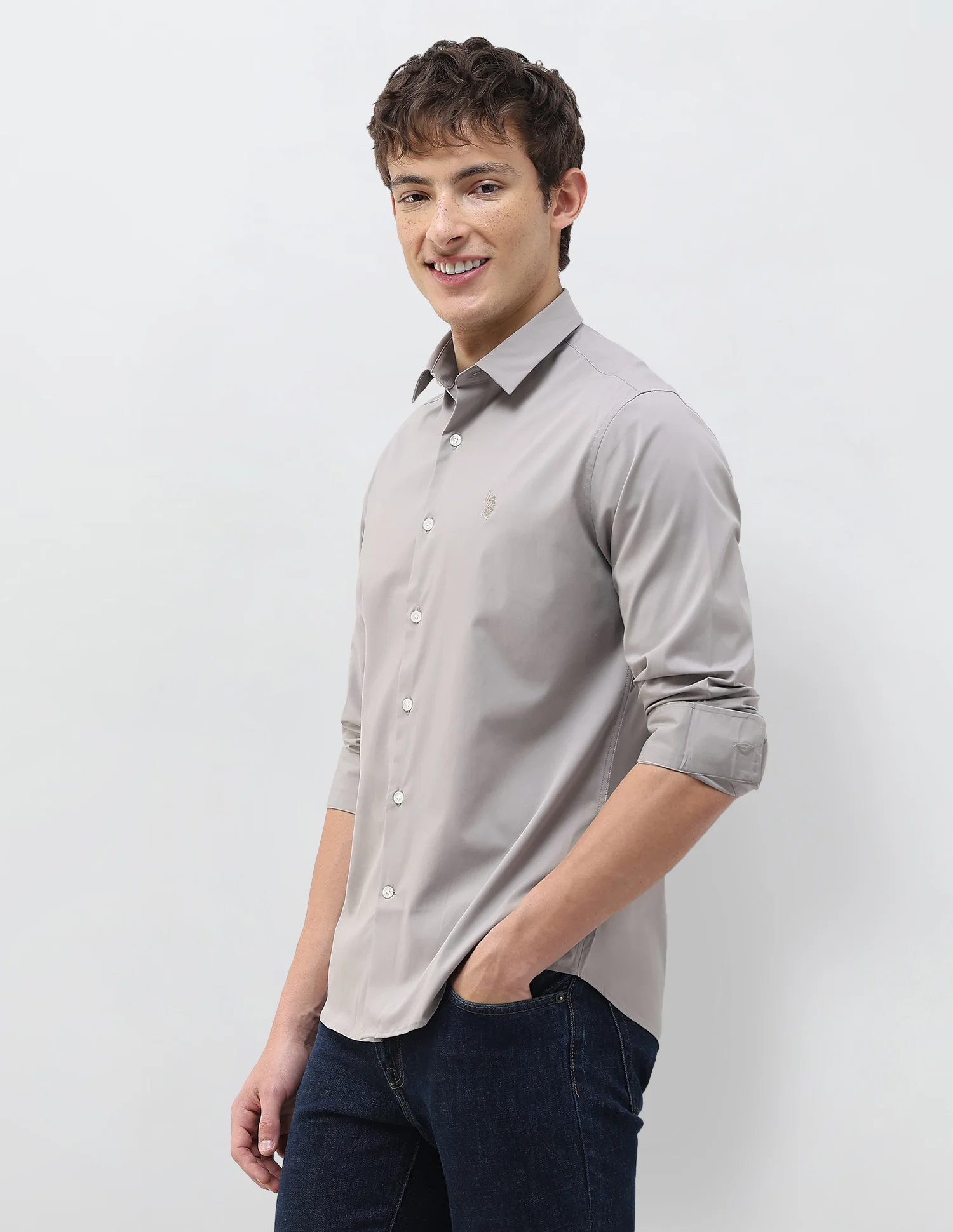 Regular Fit Solid Shirt - Image 4