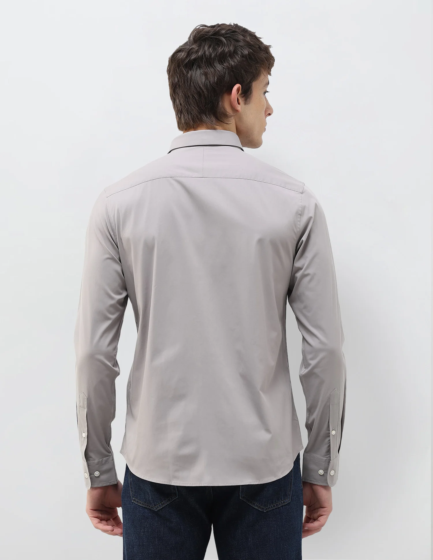 Regular Fit Solid Shirt - Image 5