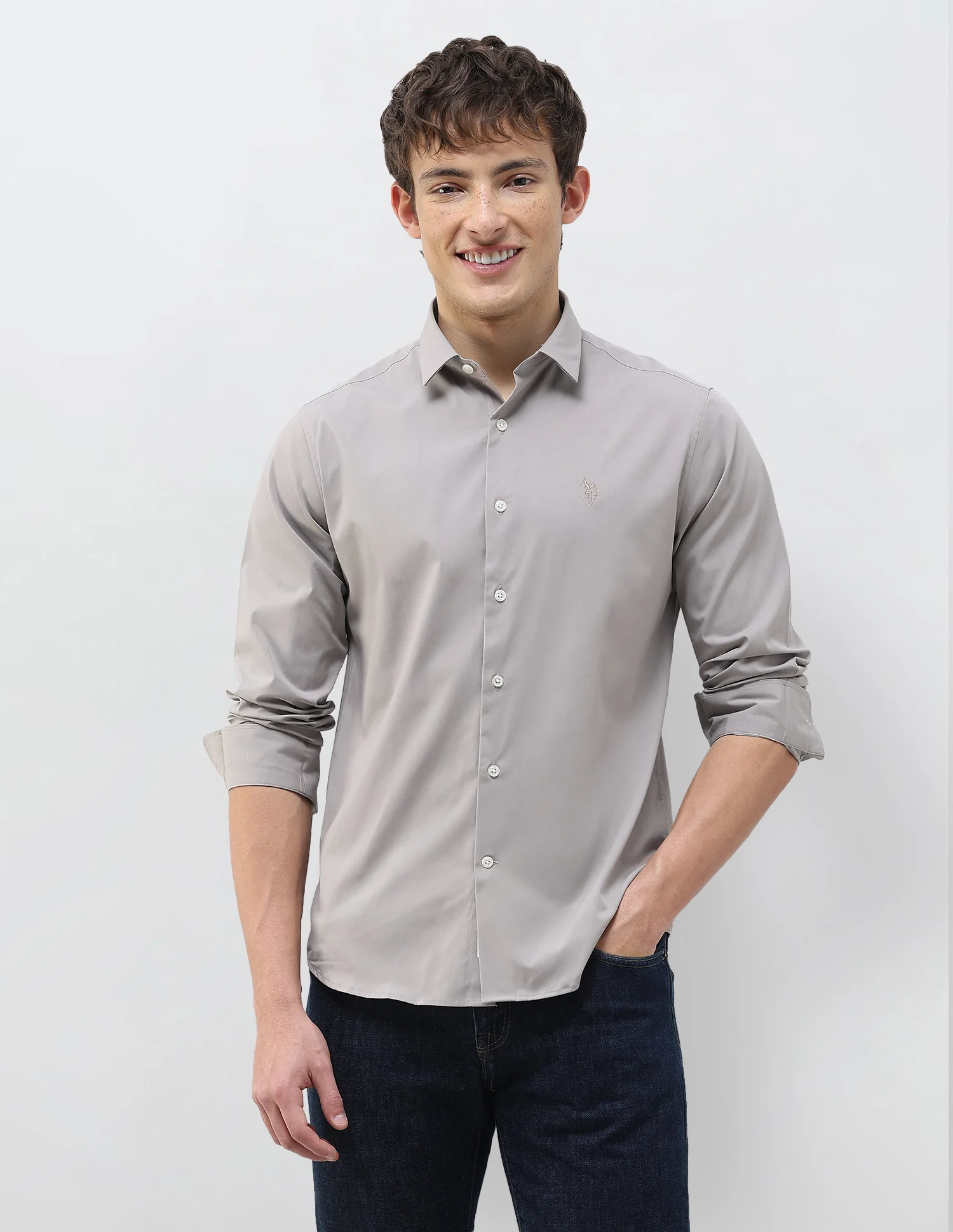 Regular Fit Solid Shirt - Image 6