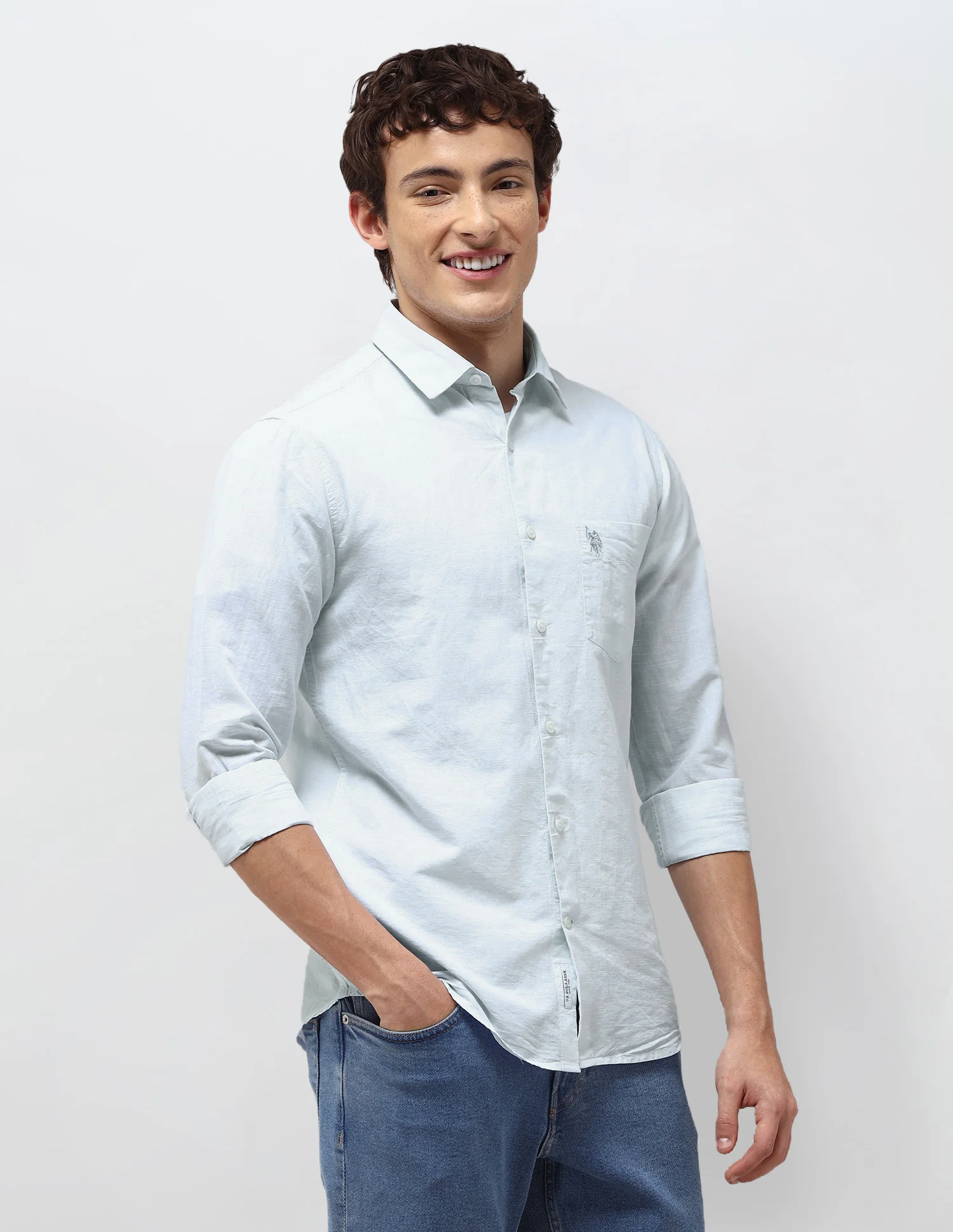 Regular Fit Solid Shirt - Image 4