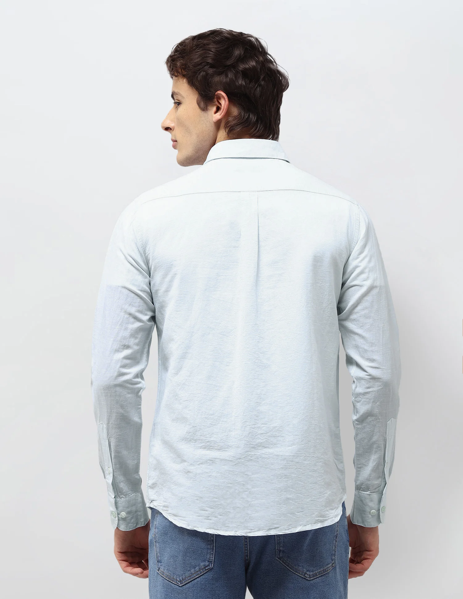 Regular Fit Solid Shirt - Image 5