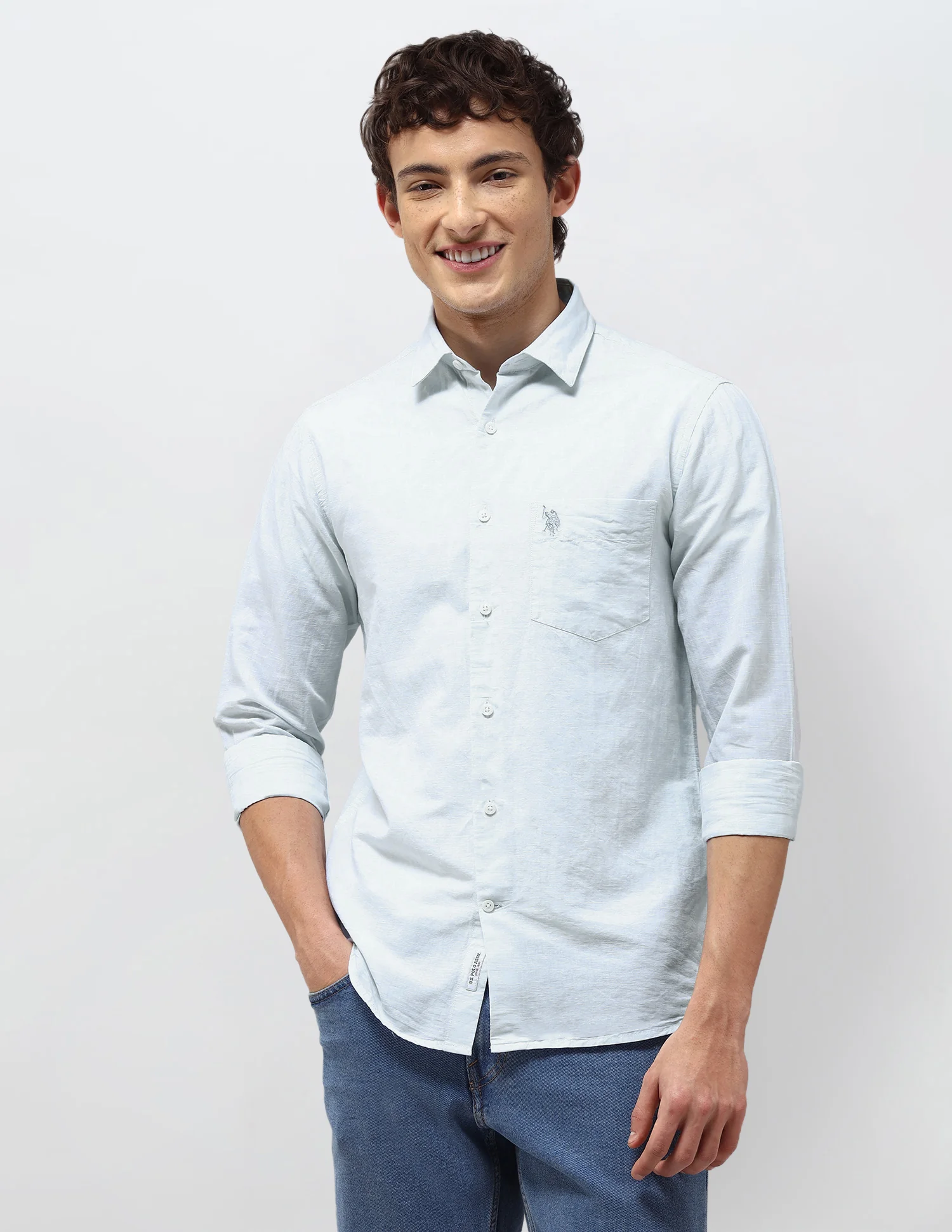 Regular Fit Solid Shirt - Image 6