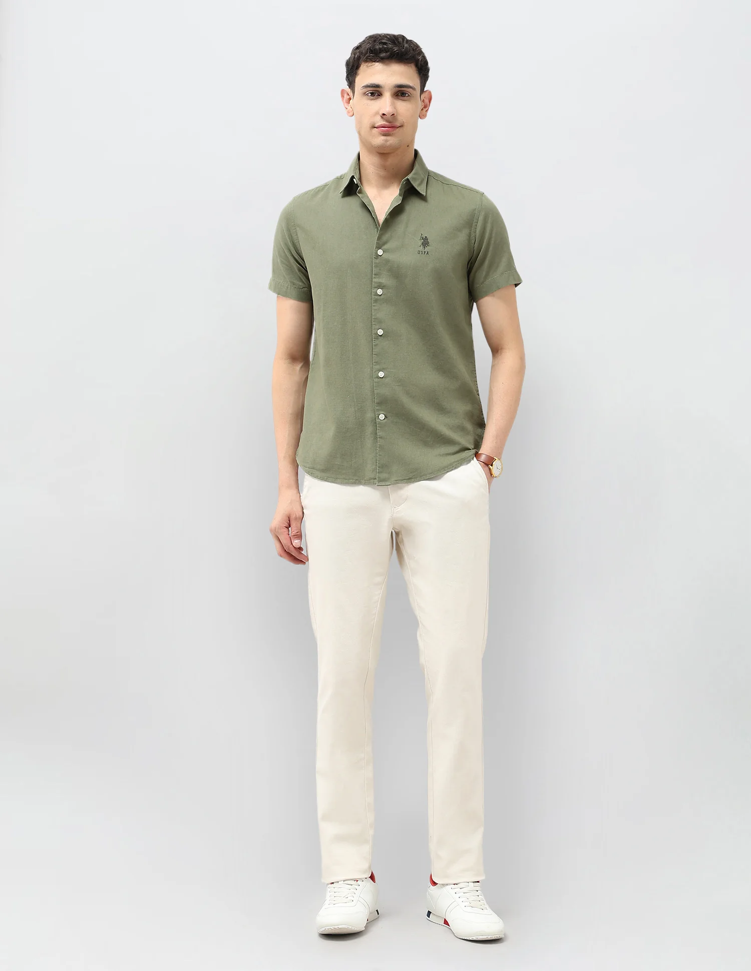 Regular Fit Solid Shirt - Image 3