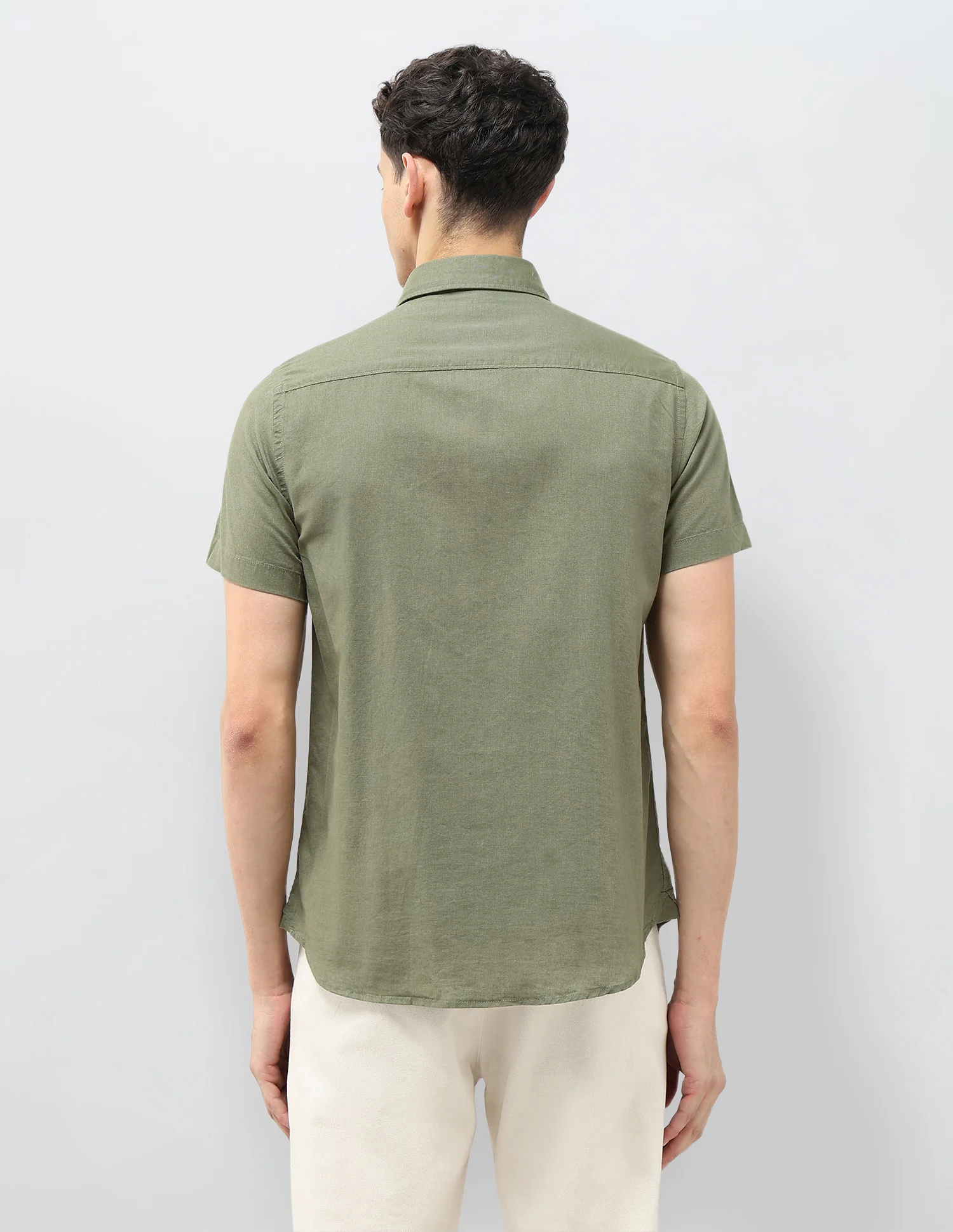 Regular Fit Solid Shirt - Image 5