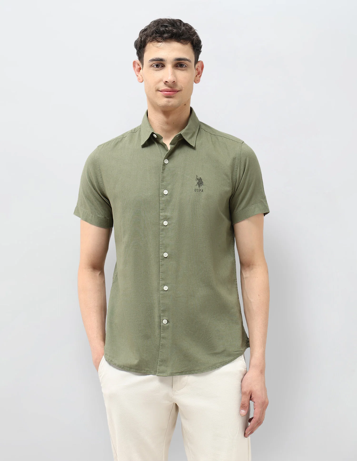Regular Fit Solid Shirt - Image 6