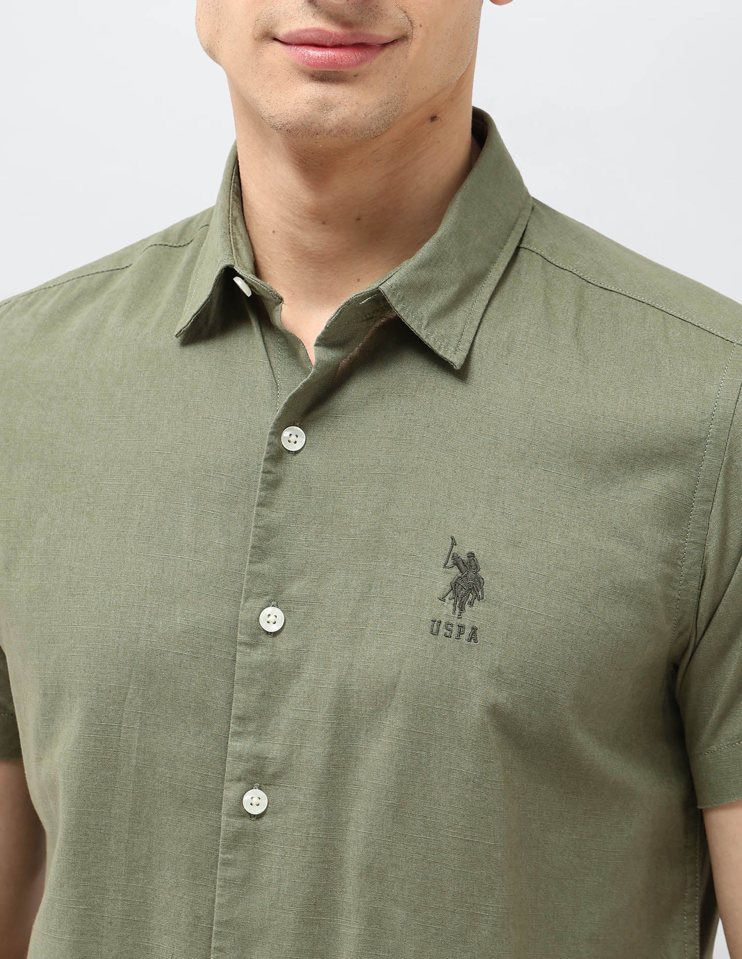 Regular Fit Solid Shirt - Image 7