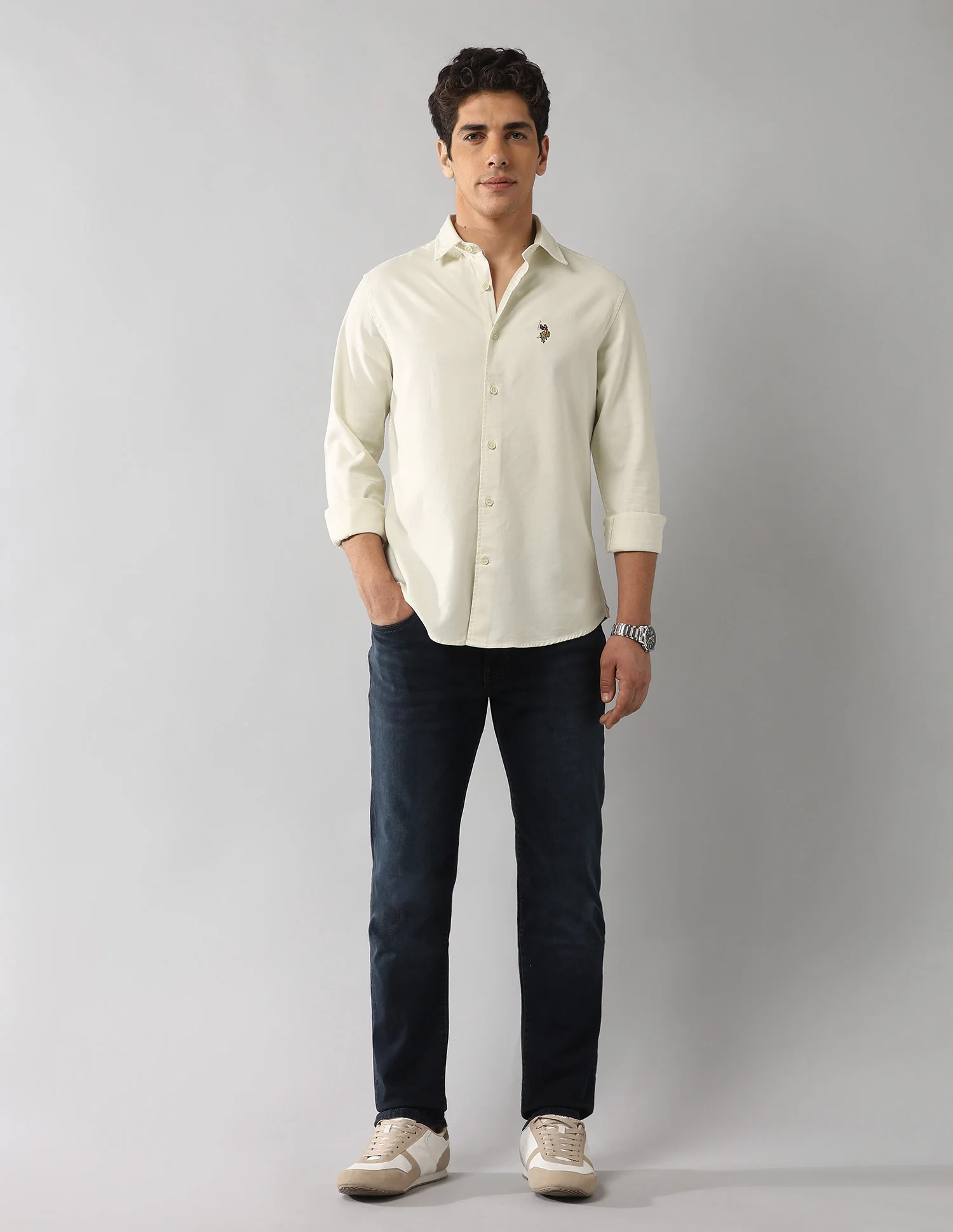 Regular Fit Solid Shirt - Image 3