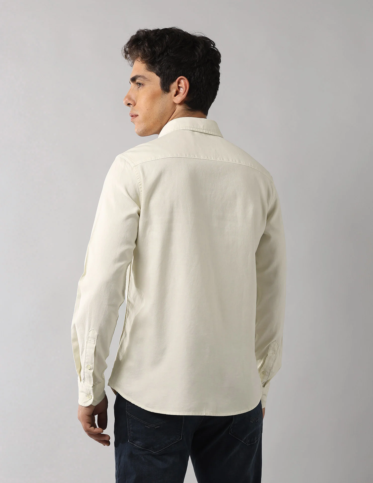 Regular Fit Solid Shirt - Image 5