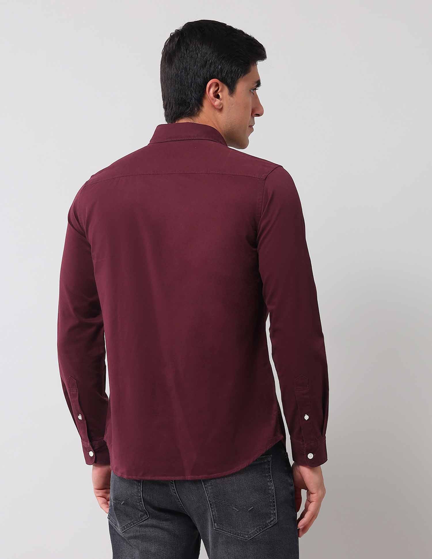 Regular Fit Solid Shirt - Image 5