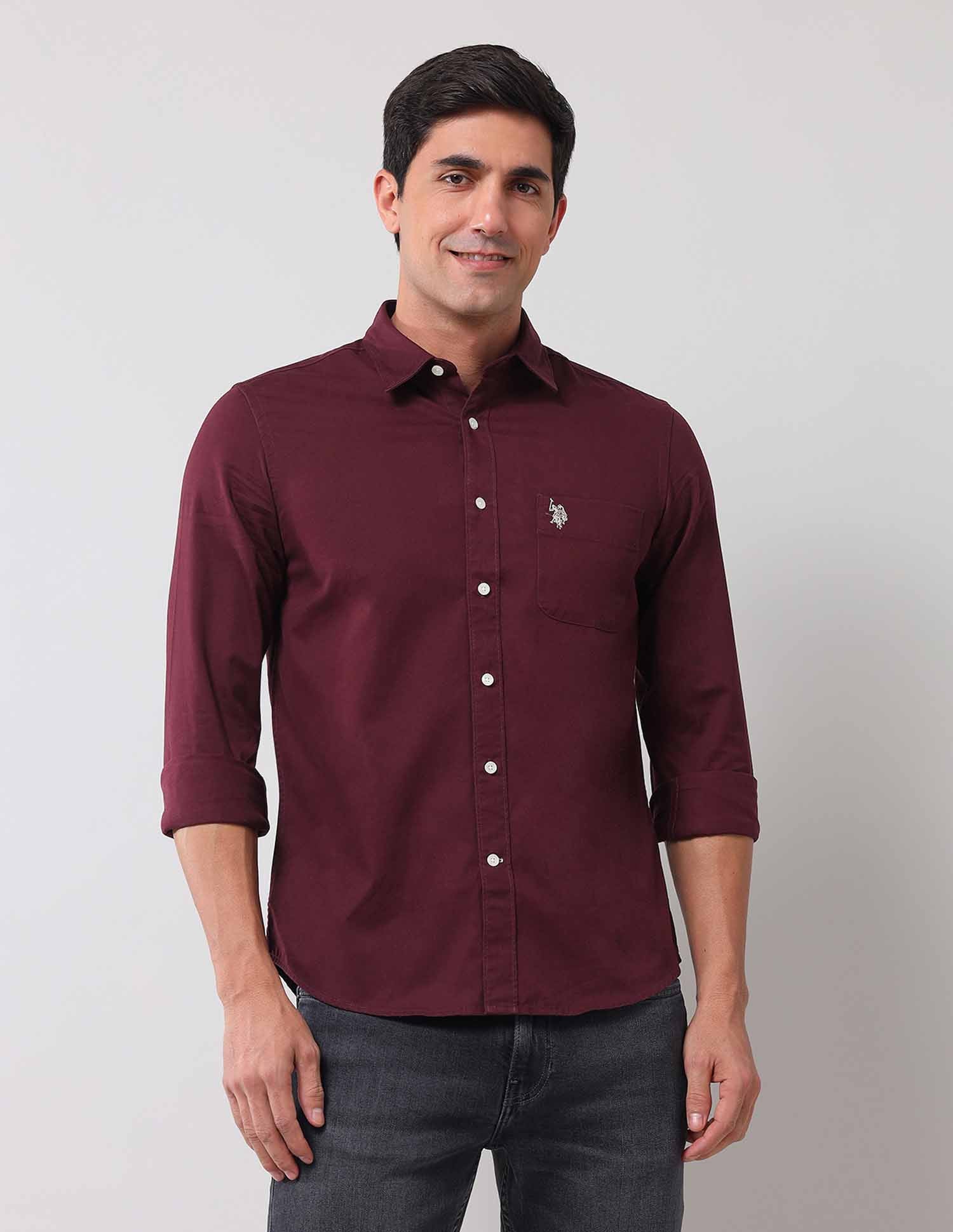 Regular Fit Solid Shirt - Image 6