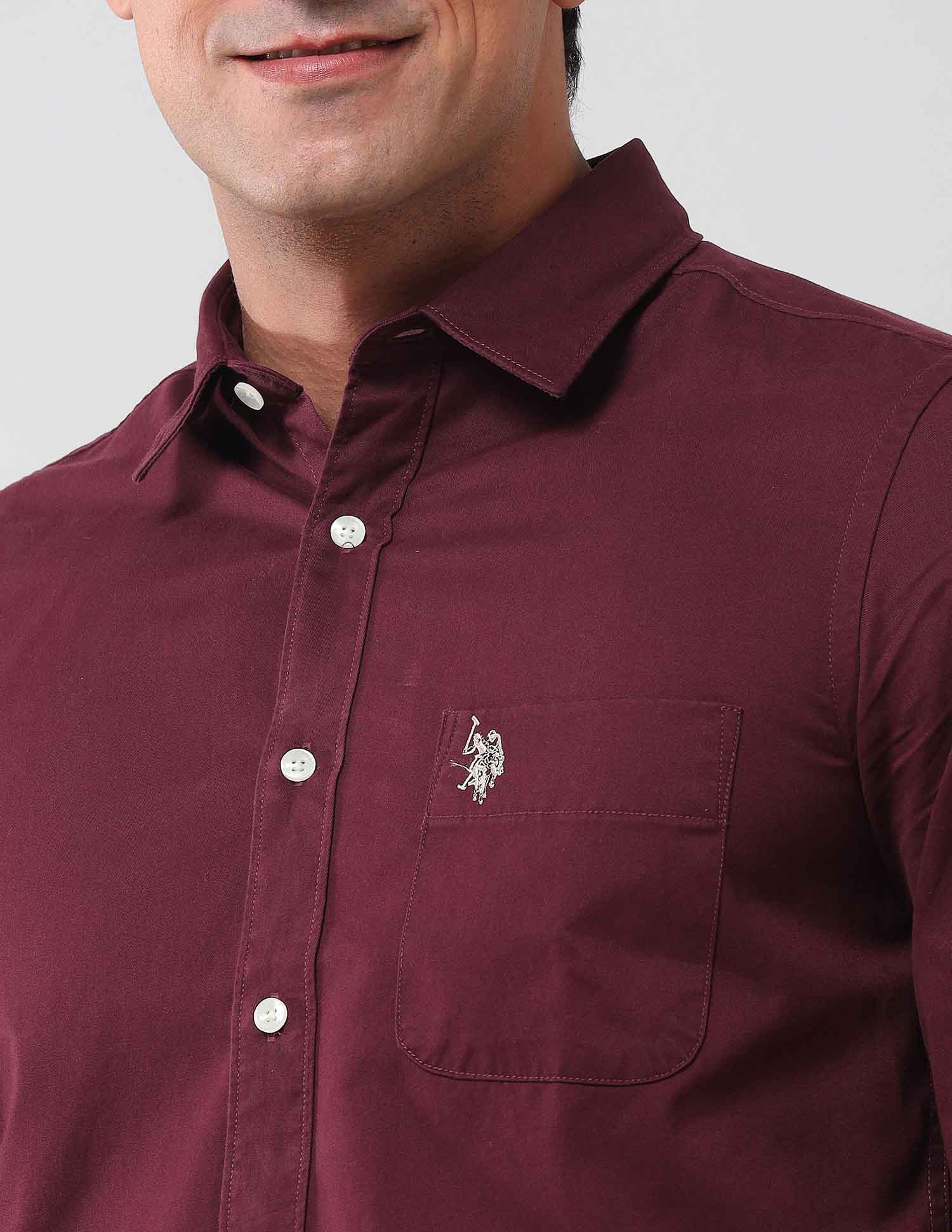 Regular Fit Solid Shirt - Image 7