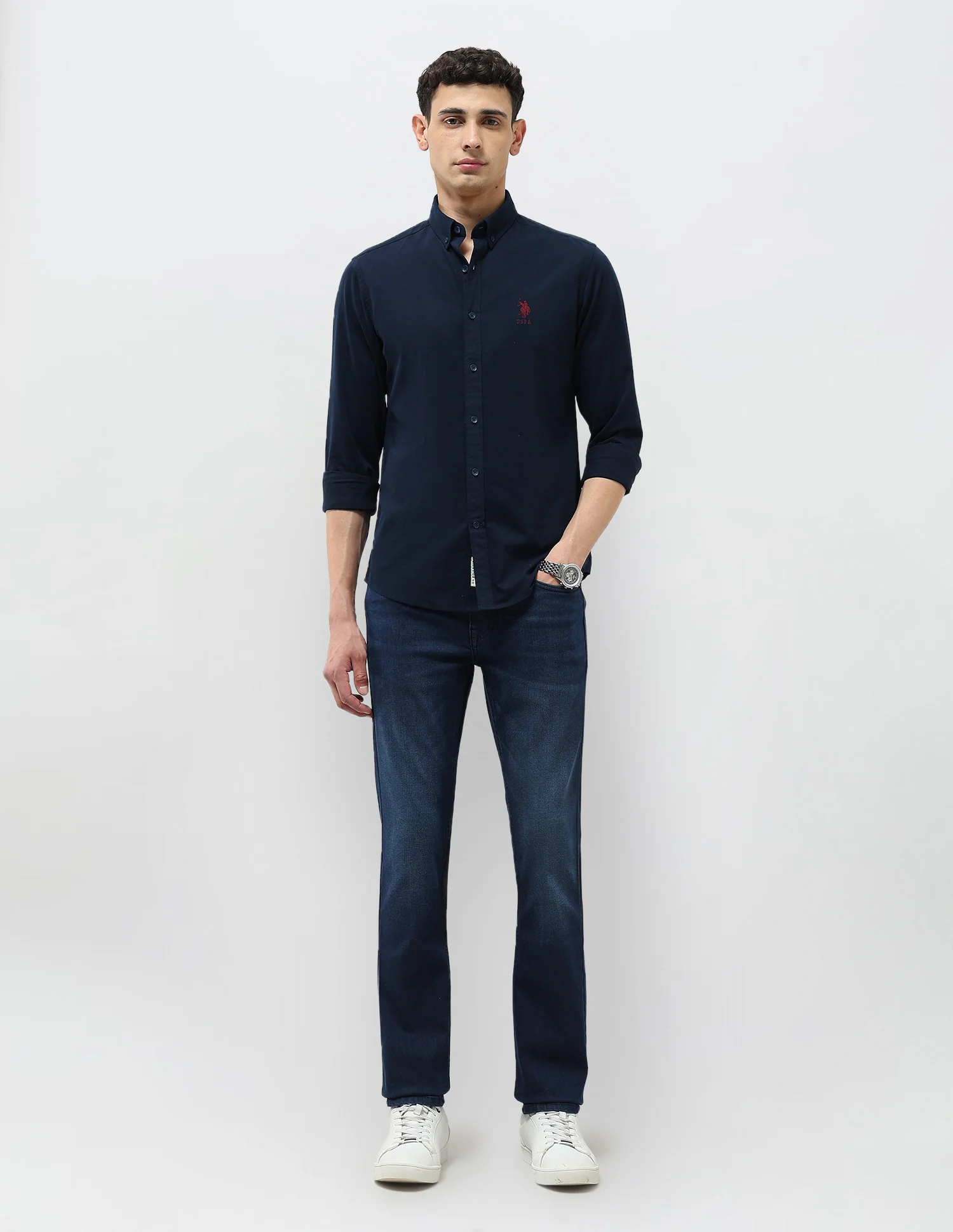 Regular Fit Solid Shirt - Image 3