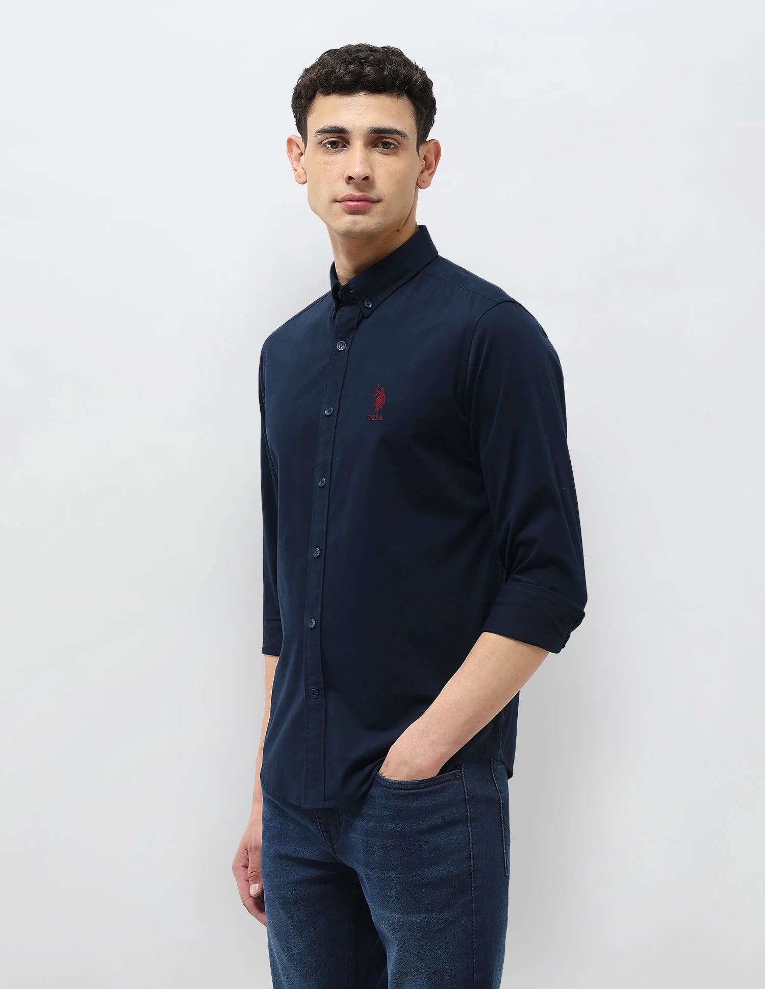 Regular Fit Solid Shirt - Image 4