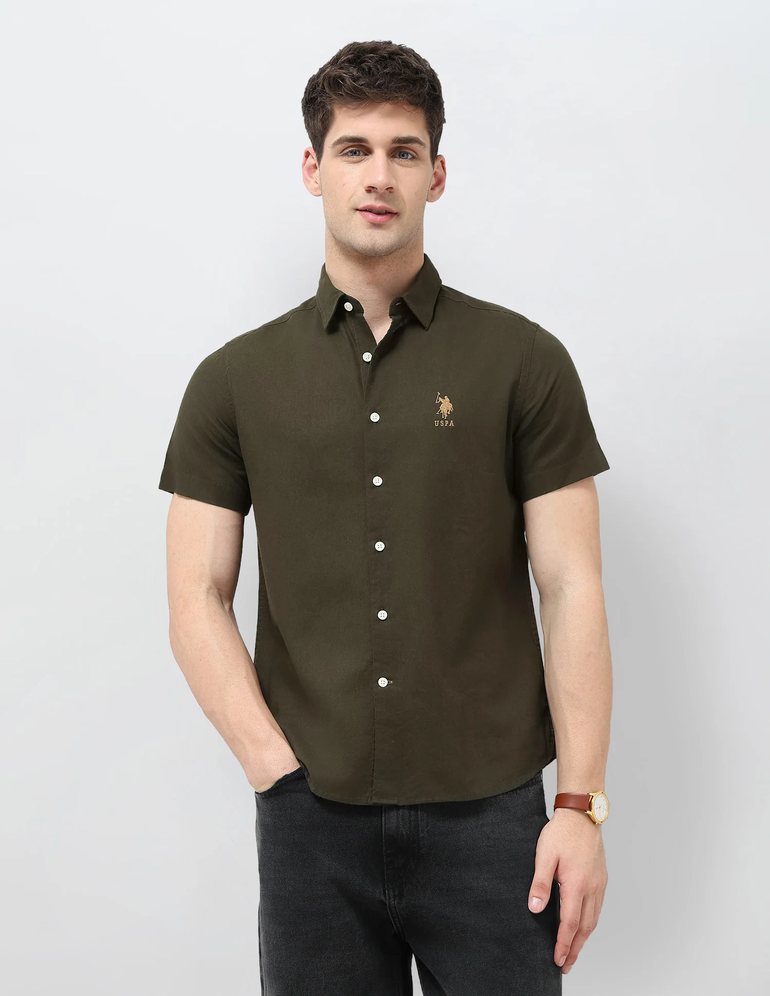 Regular Fit Solid Shirt