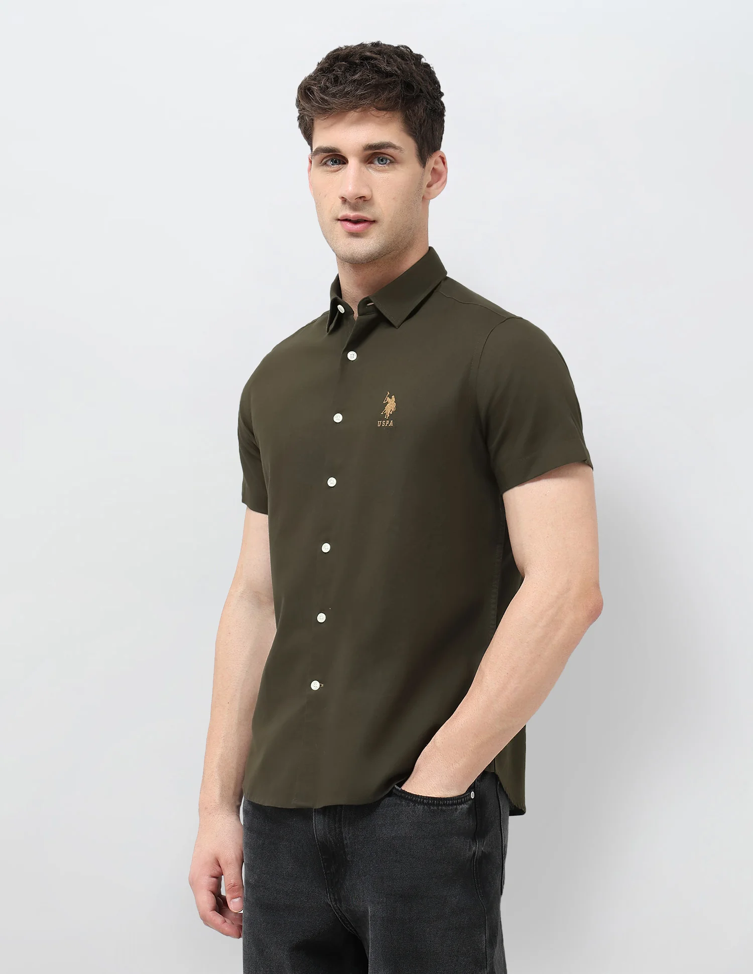Regular Fit Solid Shirt - Image 4