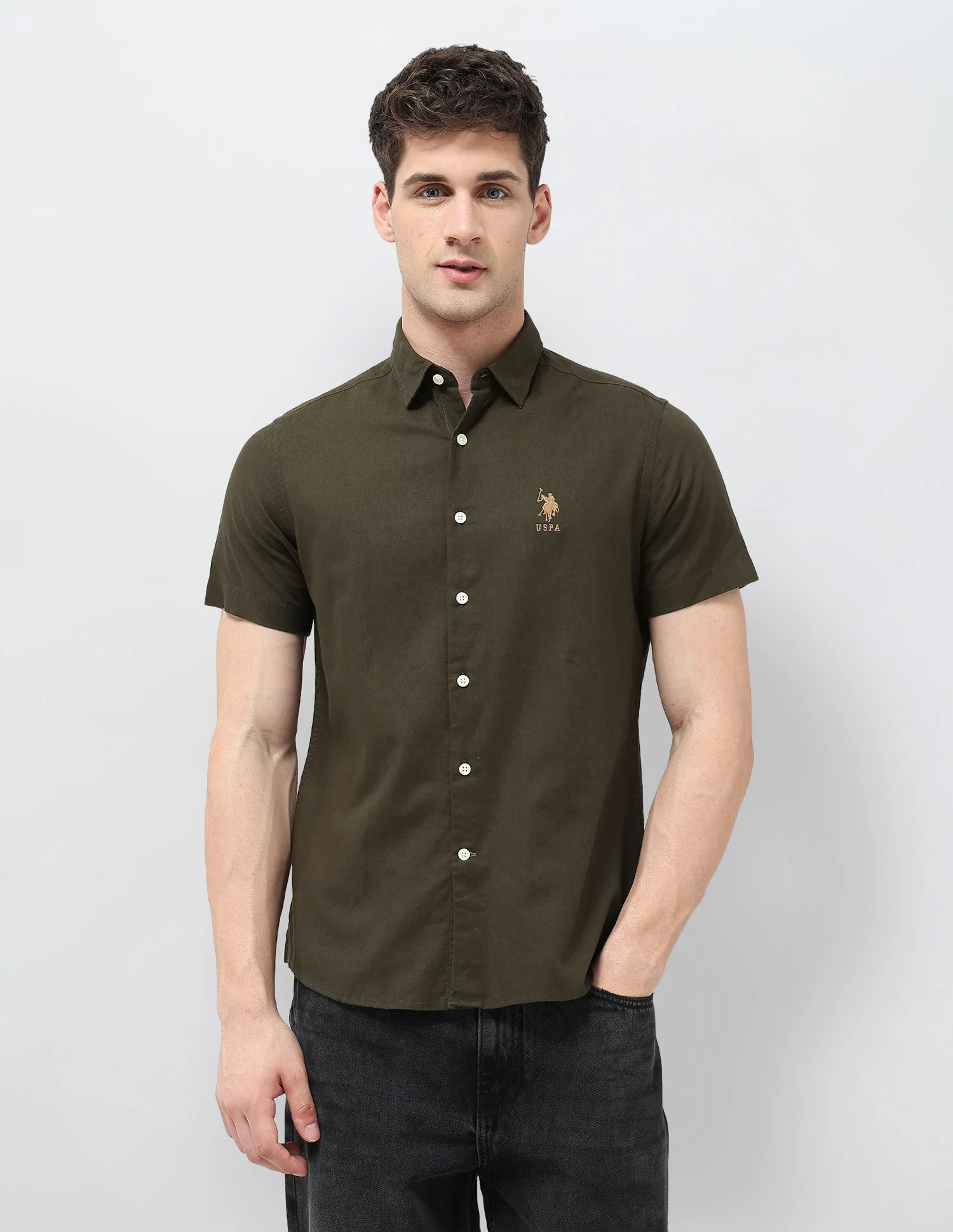 Regular Fit Solid Shirt - Image 6