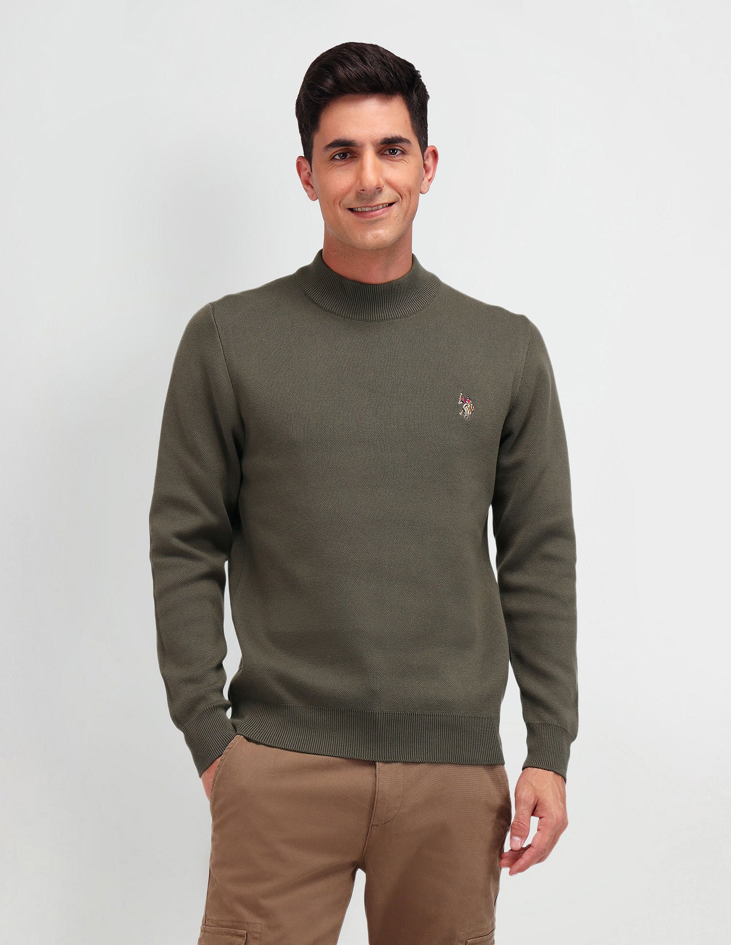 Regular Fit Solid Sweater - Image 6