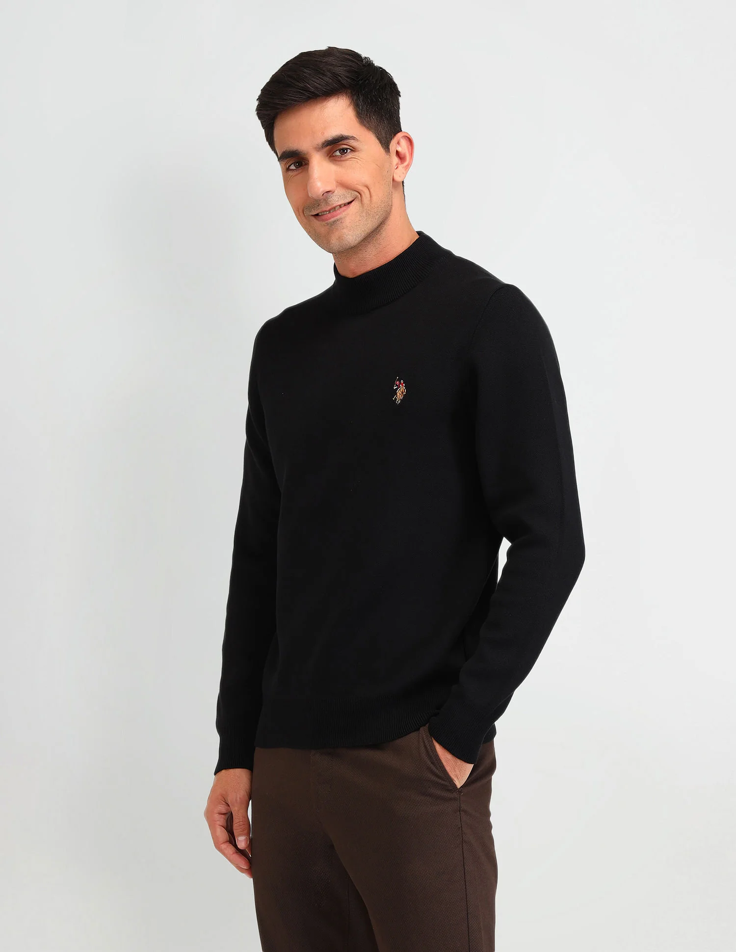 Regular Fit Solid Sweater - Image 4