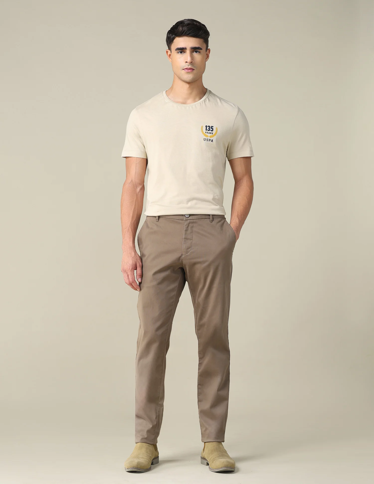 Regular Fit Solid T-shirt - Image 3