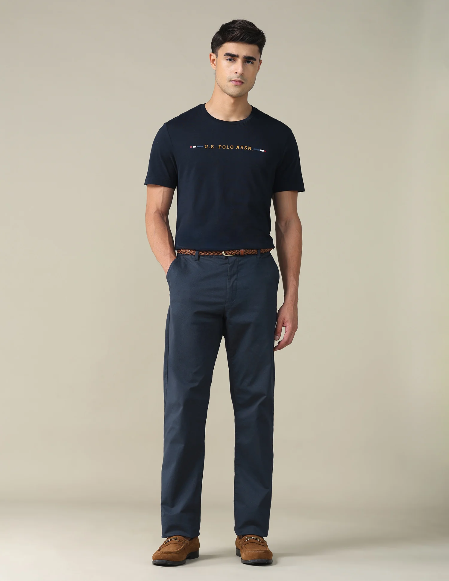 Regular Fit Solid T-shirt - Image 3