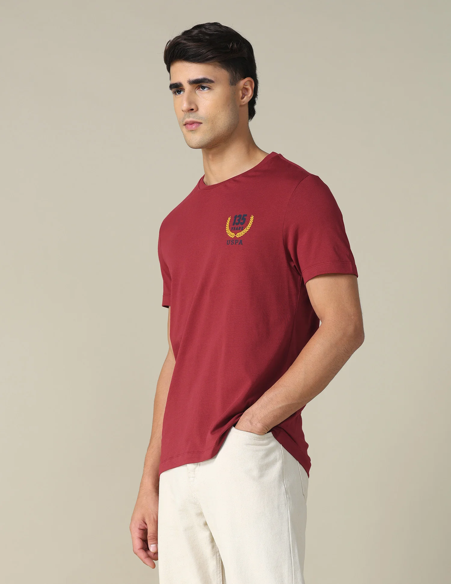 Regular Fit Solid T-shirt - Image 4