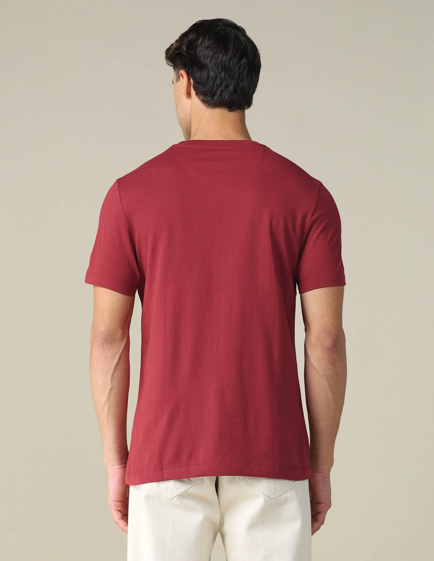 Regular Fit Solid T-shirt - Image 5