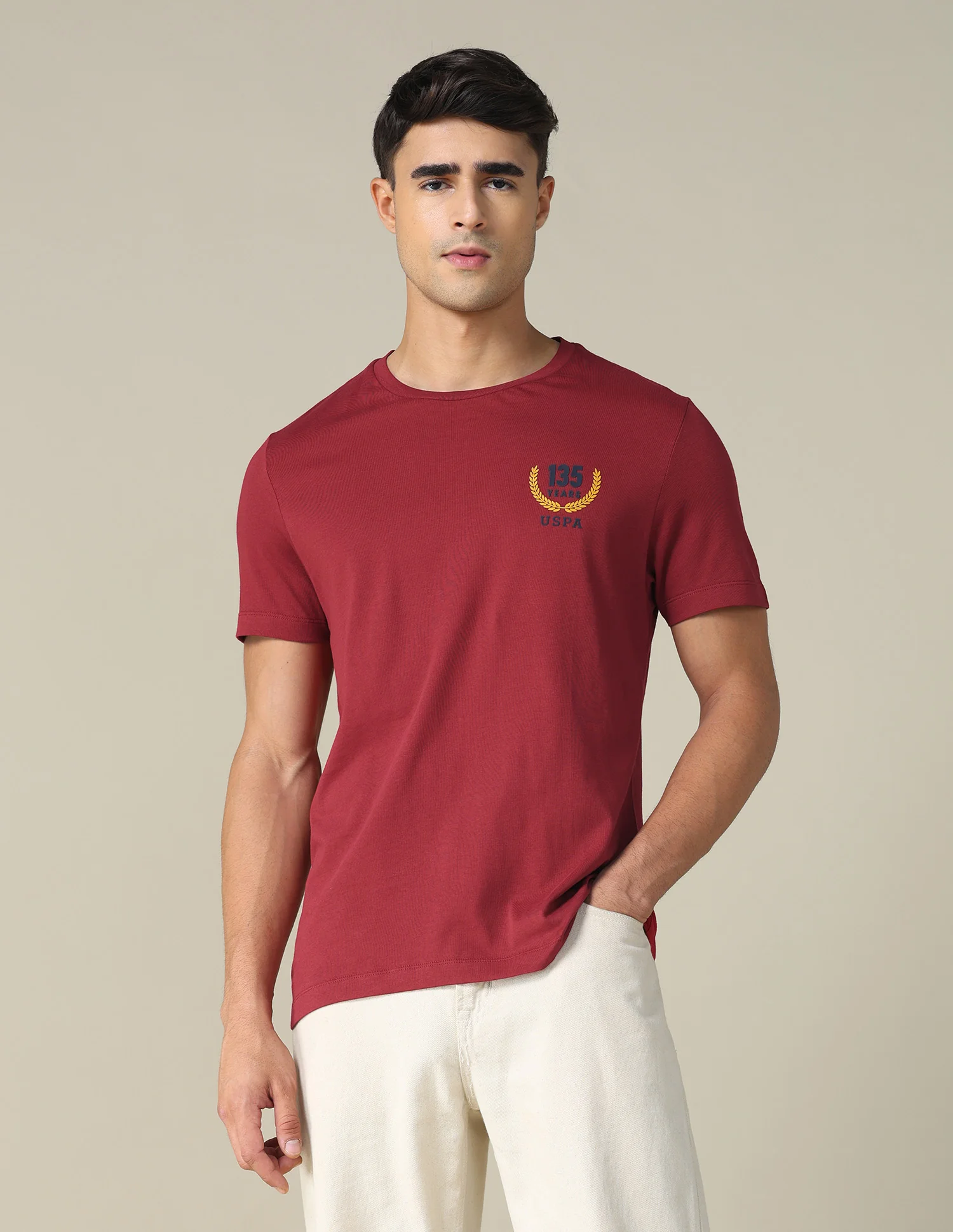 Regular Fit Solid T-shirt - Image 6