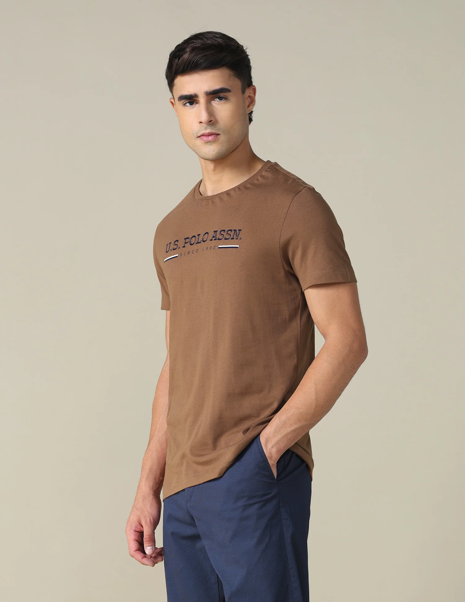 Regular Fit Solid T-shirt - Image 4