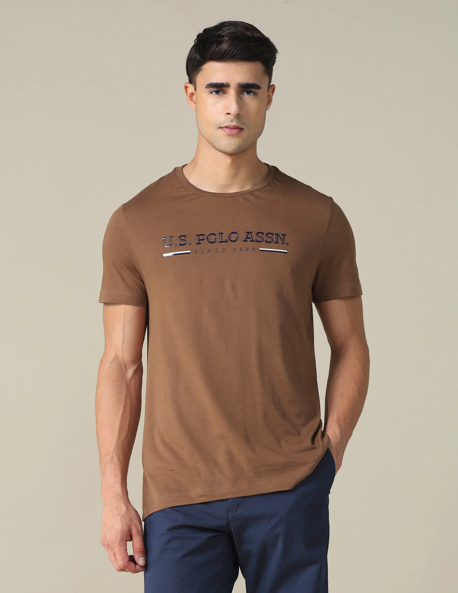 Regular Fit Solid T-shirt - Image 6