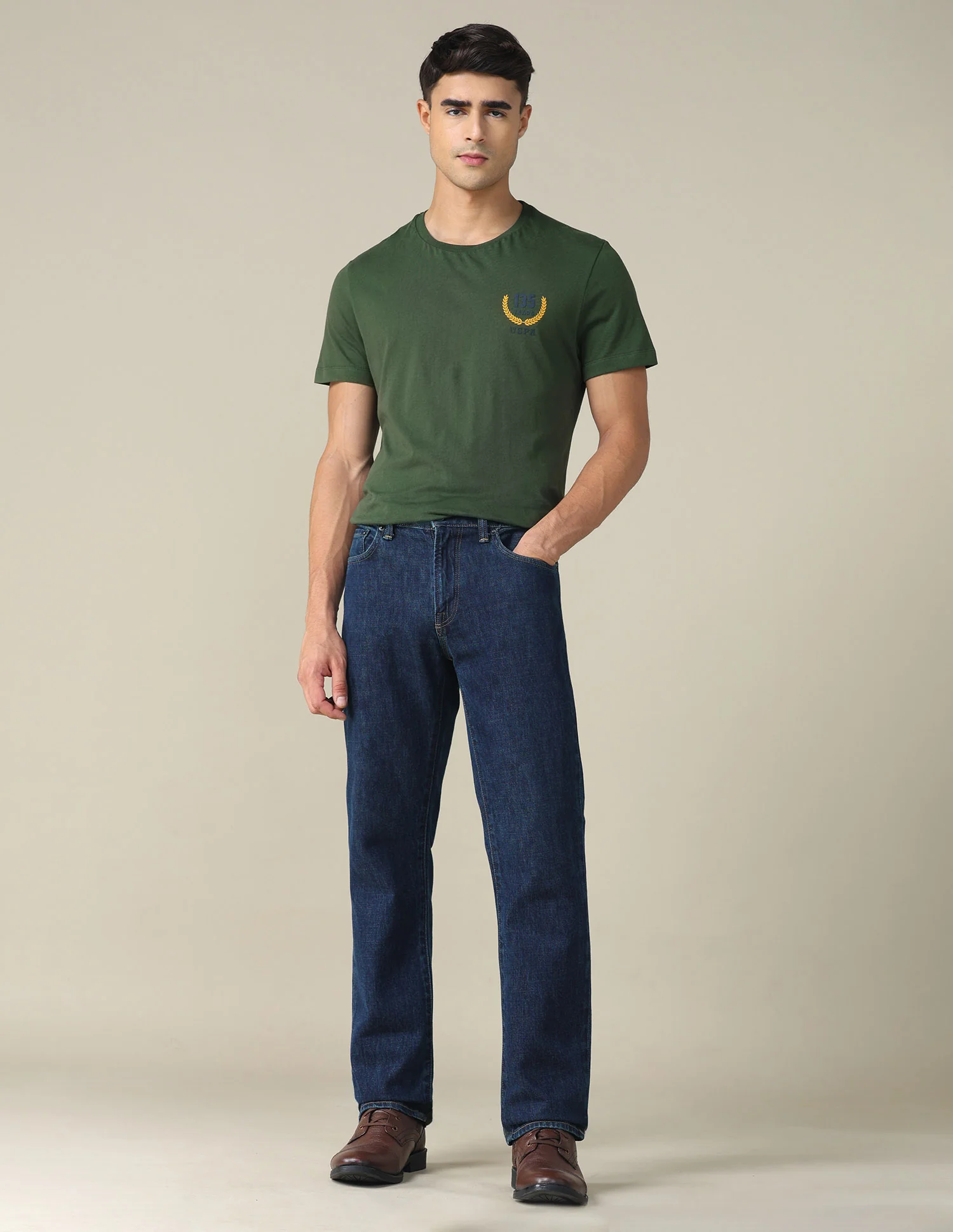 Regular Fit Solid T-shirt - Image 3
