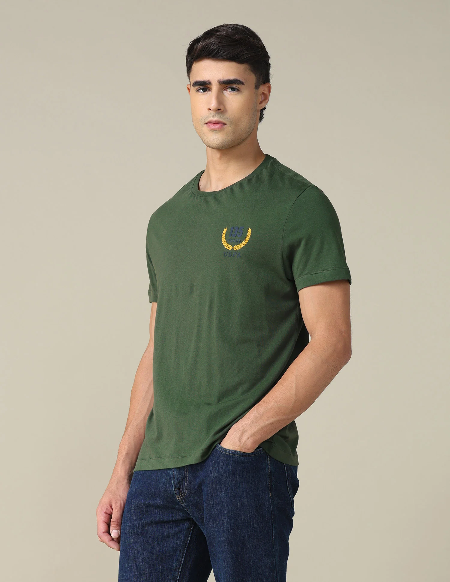 Regular Fit Solid T-shirt - Image 4