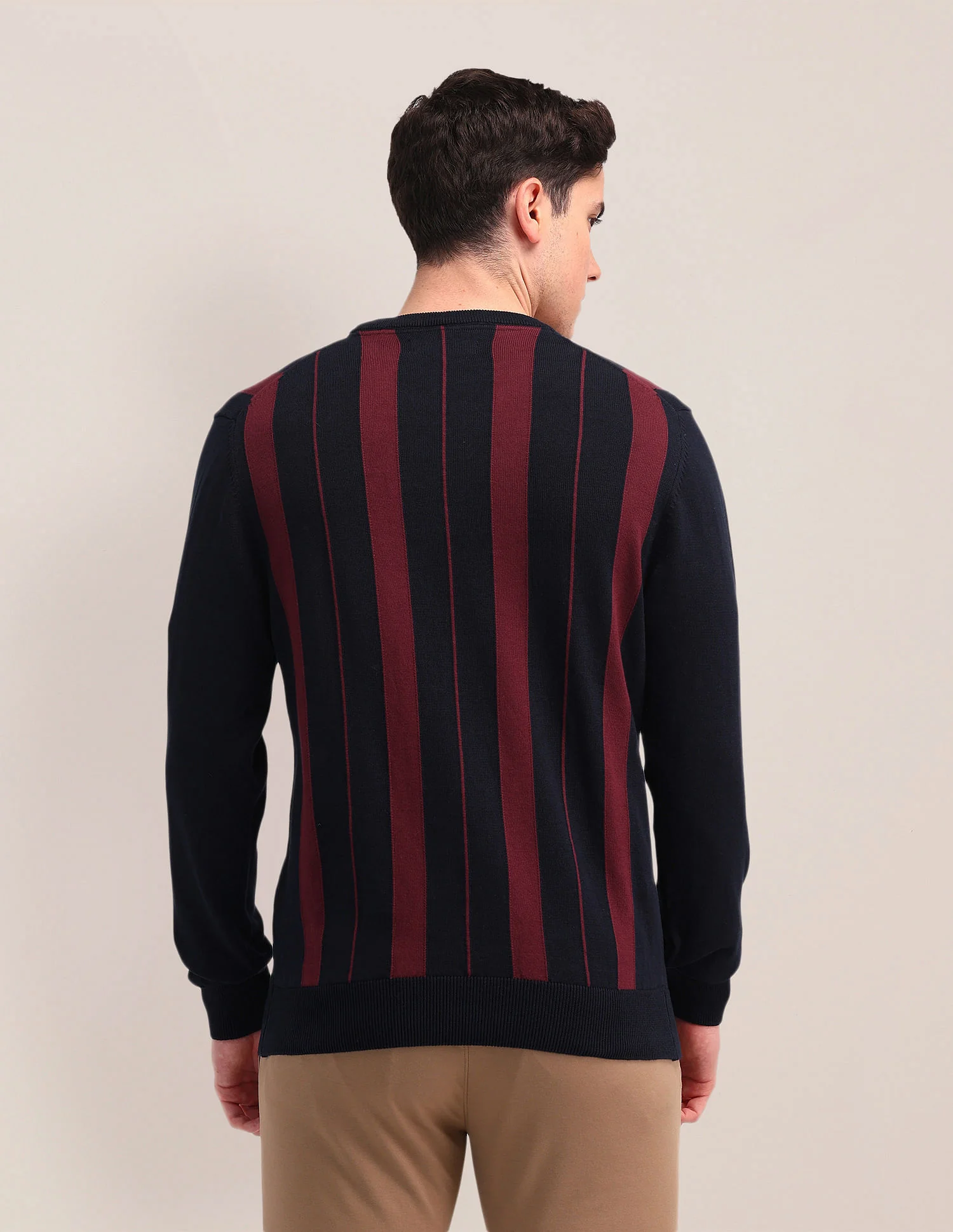 Regular Fit Striped Sweater - Image 5