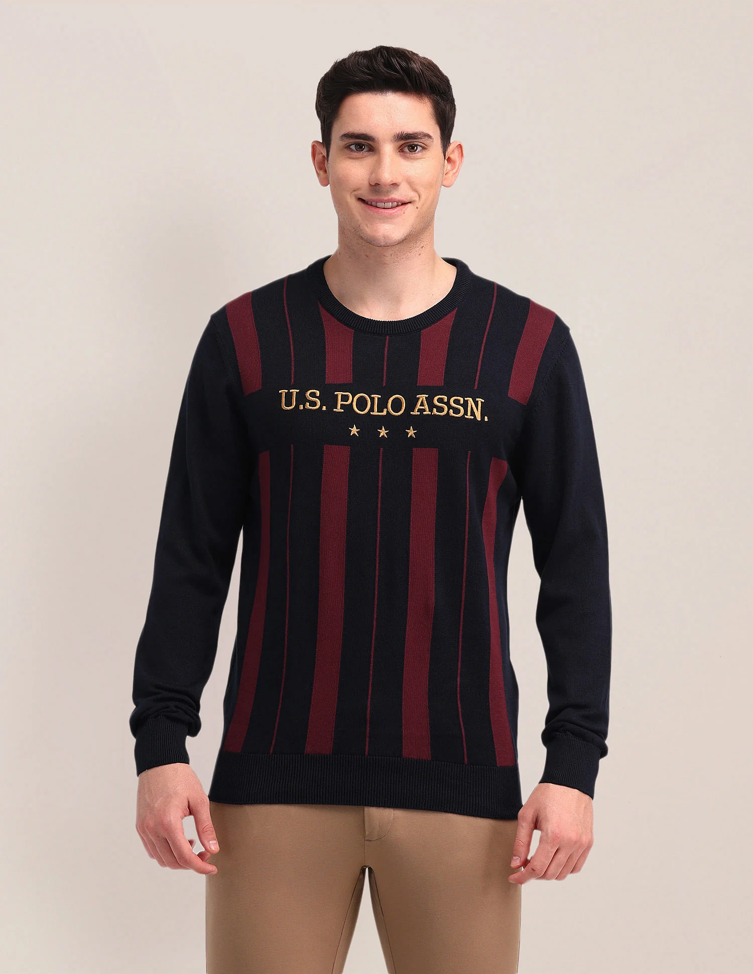 Regular Fit Striped Sweater - Image 6