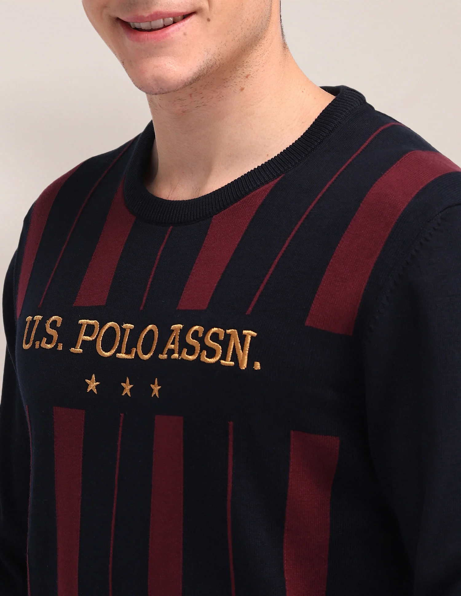 Regular Fit Striped Sweater - Image 7