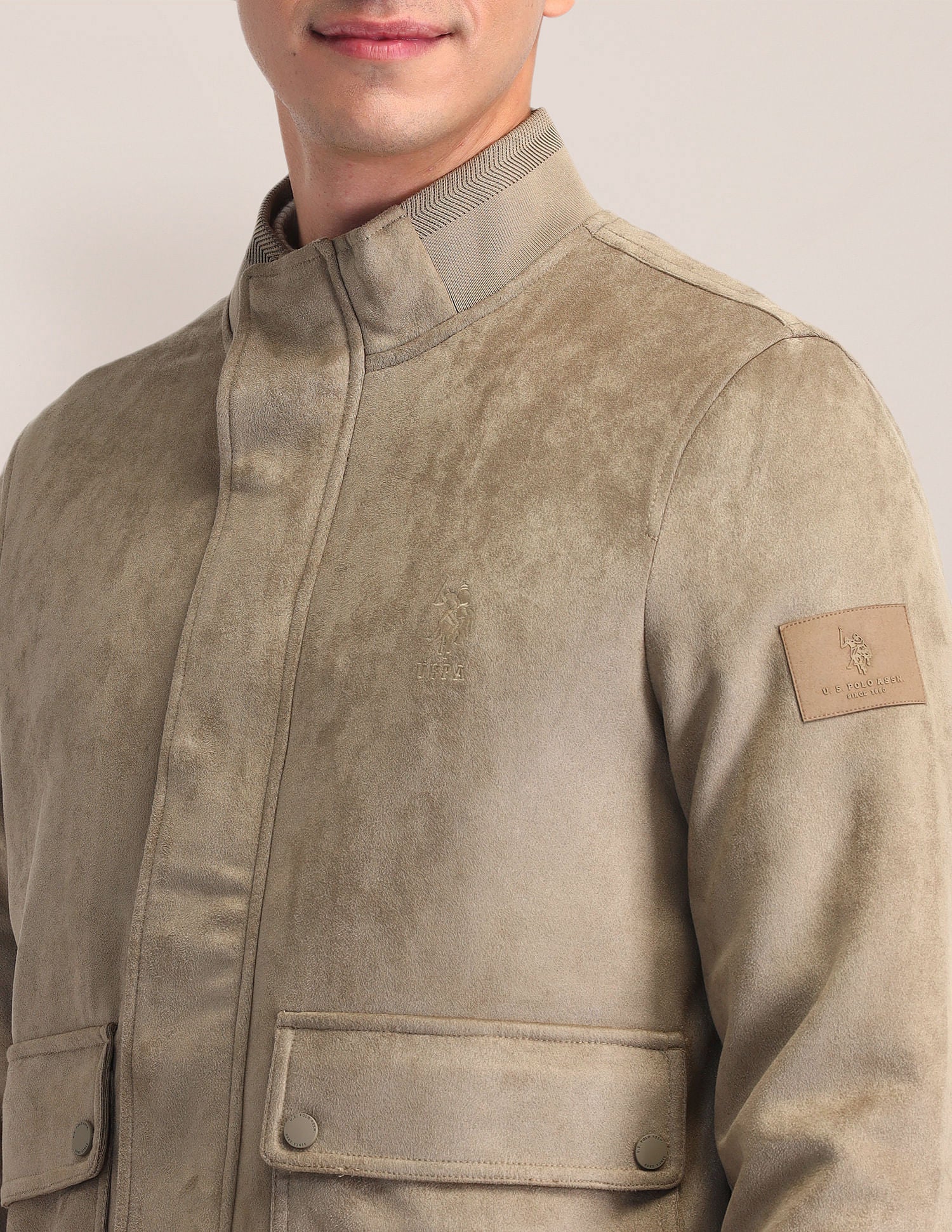 Regular Fit Suede Casual Jacket - Image 7