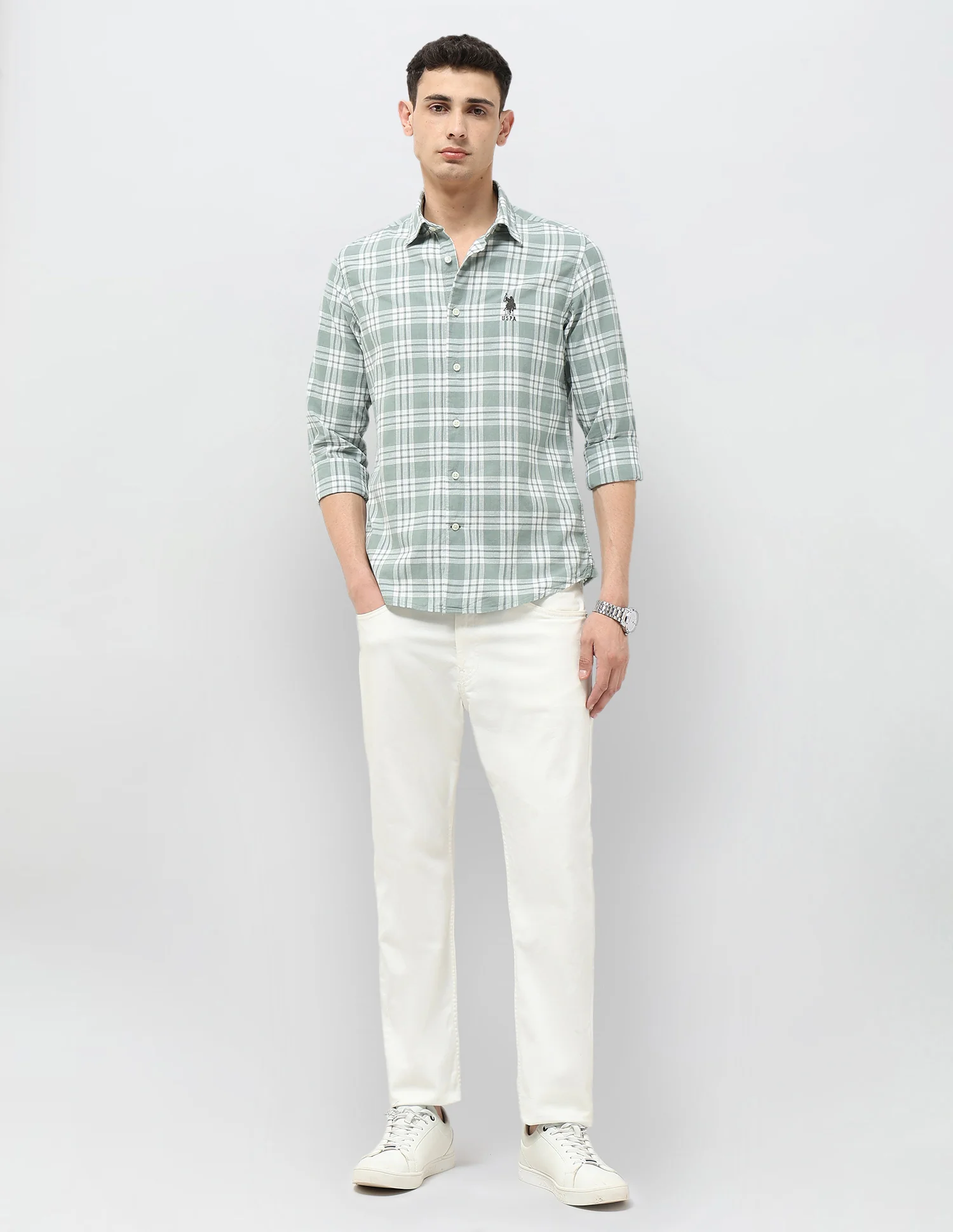Regular Fit Tartan Checked Shirt - Image 3