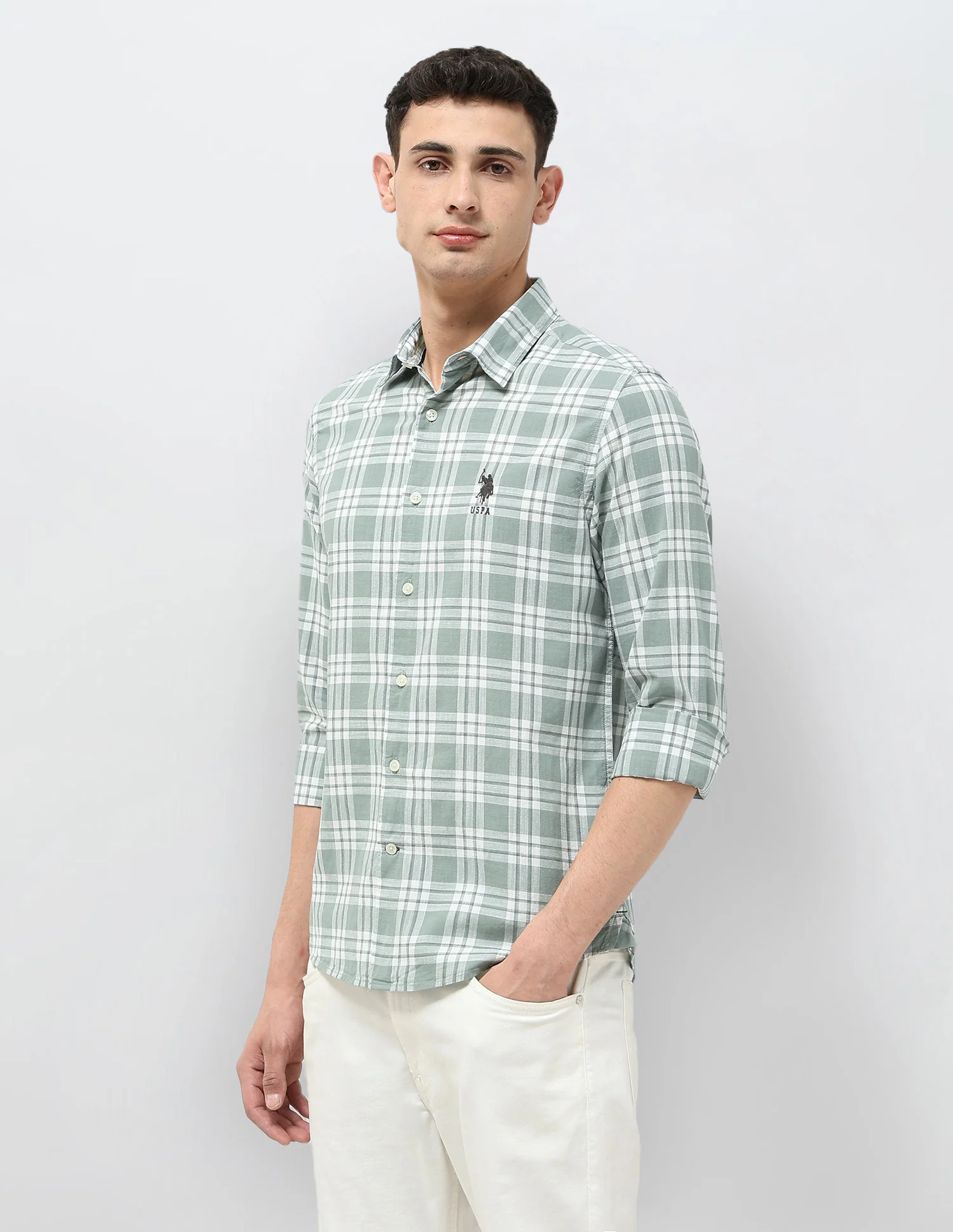 Regular Fit Tartan Checked Shirt - Image 4