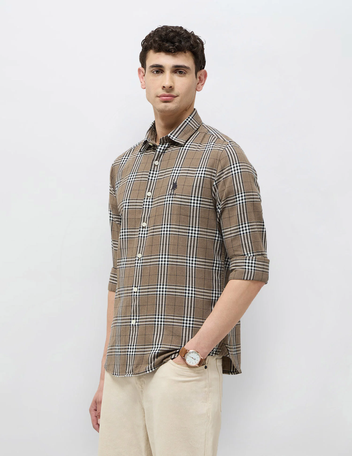 Regular Fit Tartan Checked Shirt - Image 4