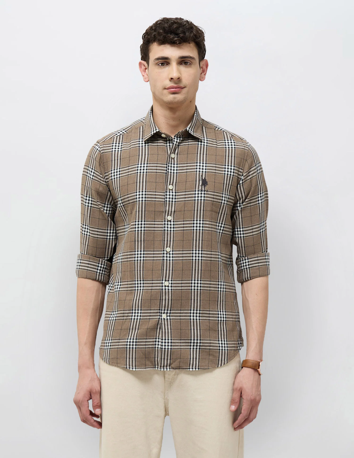 Regular Fit Tartan Checked Shirt - Image 6