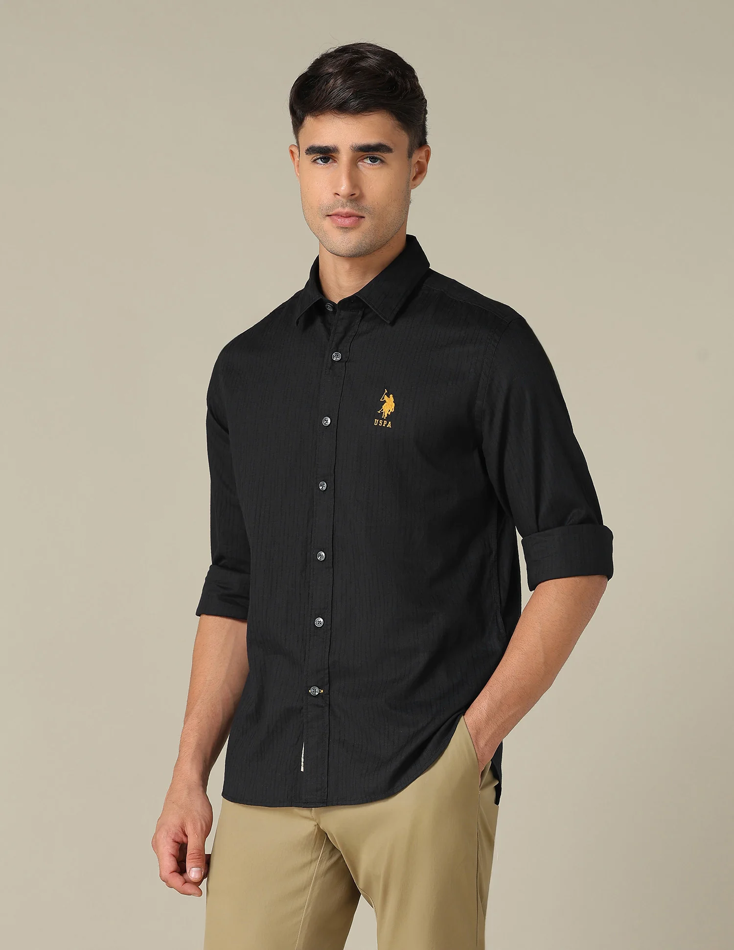Regular Fit Textured Shirt - Image 4