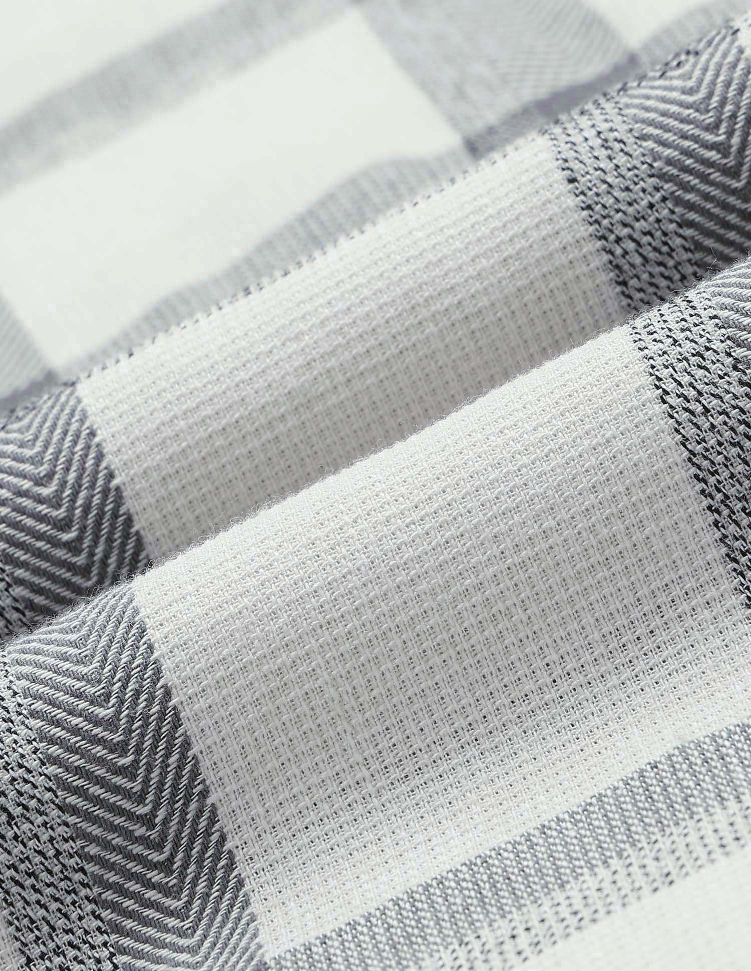 Regular Fit Textured With Grid Checked Shirt - Image 2