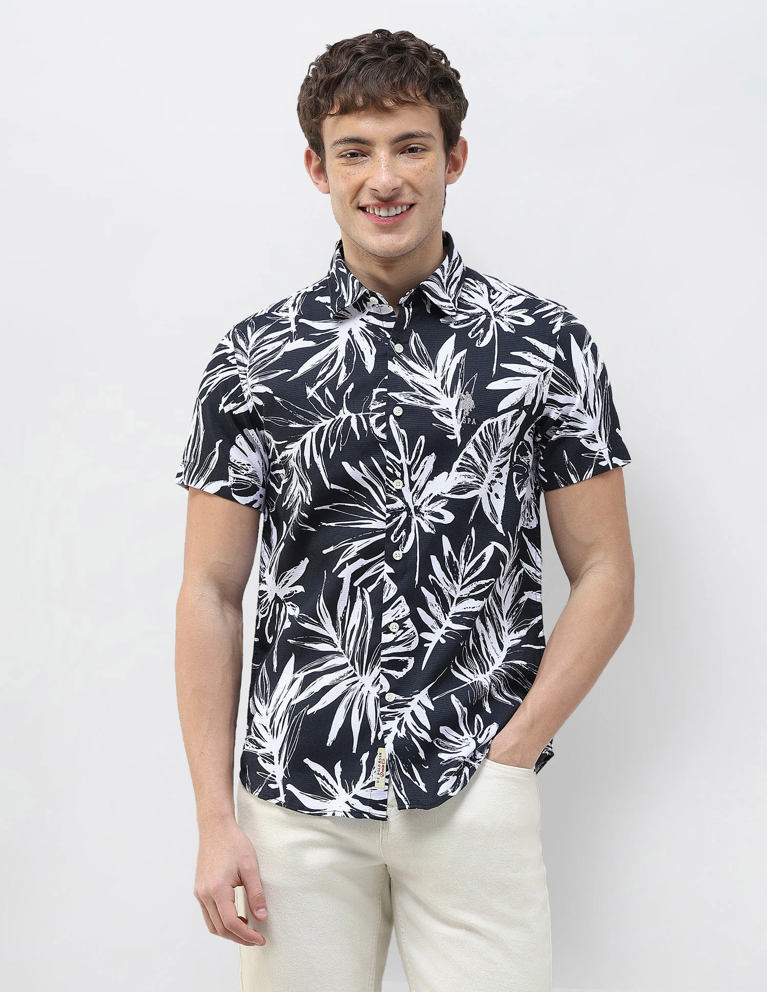 Regular Fit Tropical Printed Shirt - Image 6