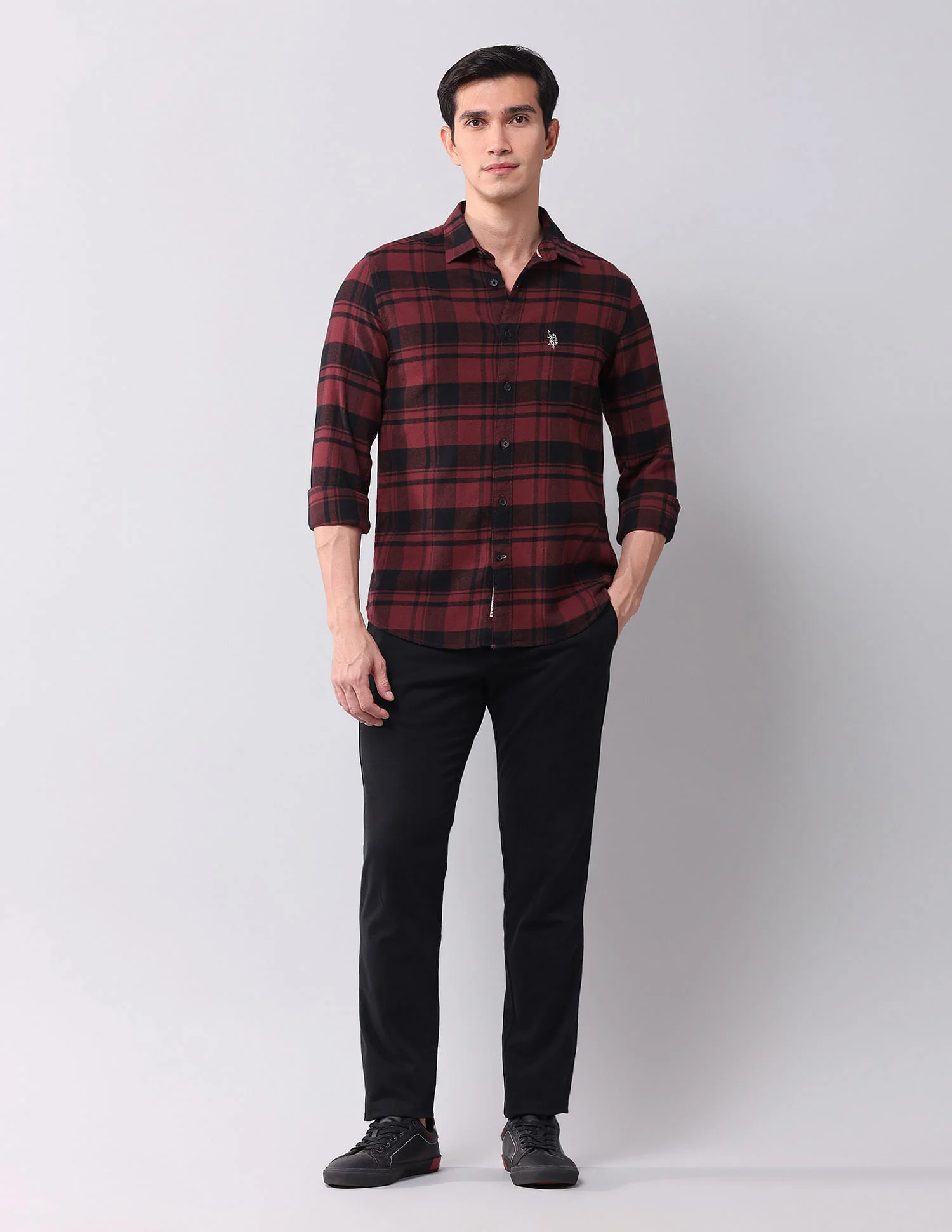 Regular Fit Twill Checked Shirt - Image 3