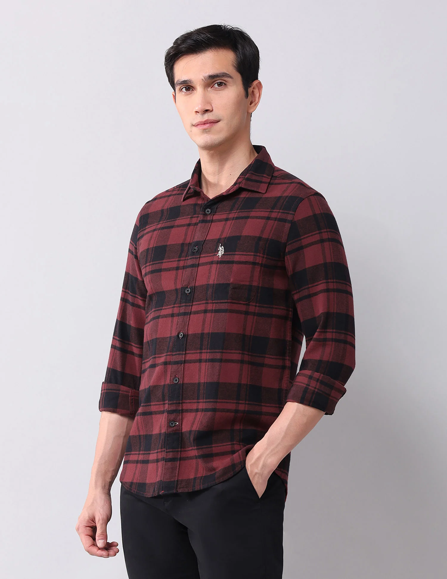 Regular Fit Twill Checked Shirt - Image 4