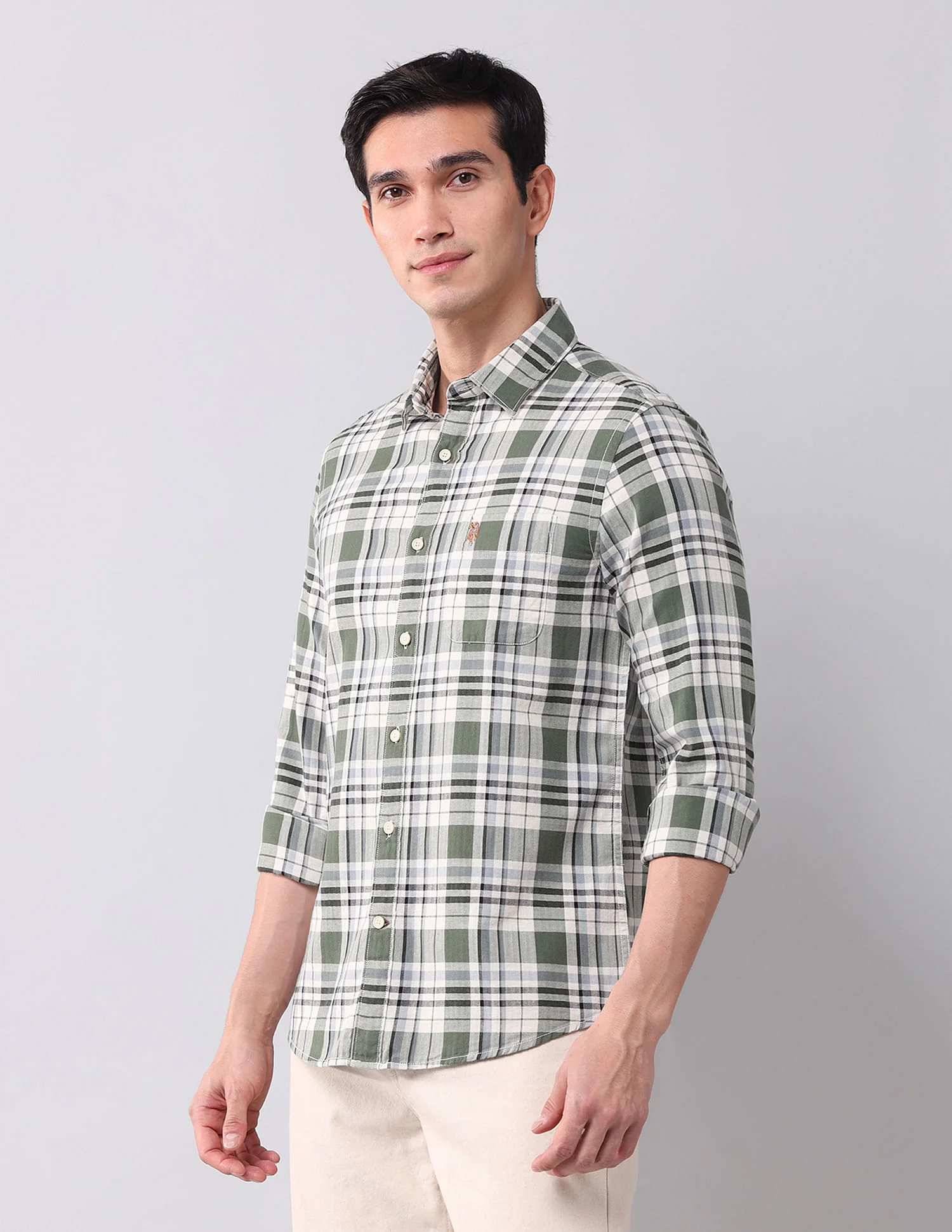 Regular Fit Twill Checked Shirt - Image 4