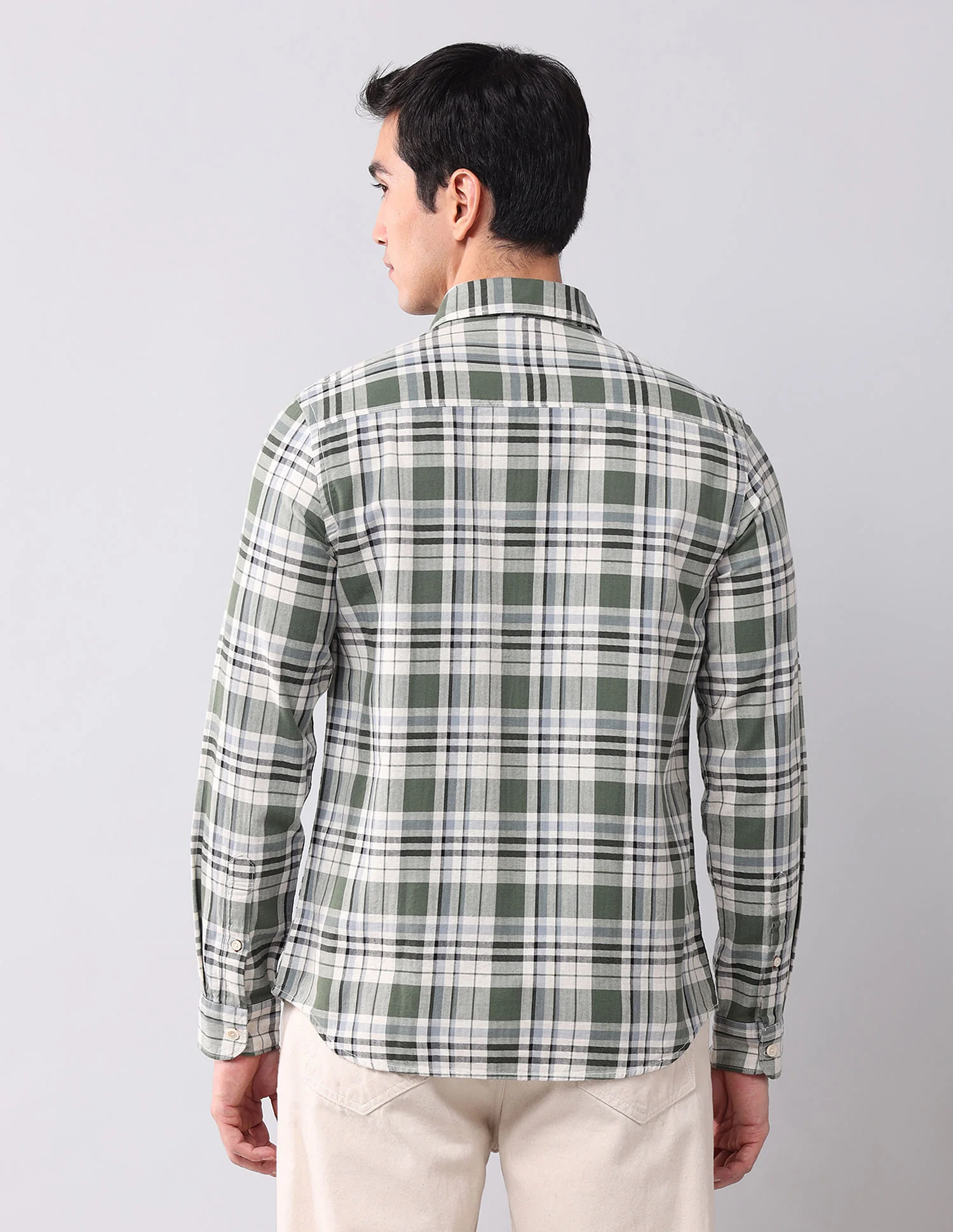 Regular Fit Twill Checked Shirt - Image 5