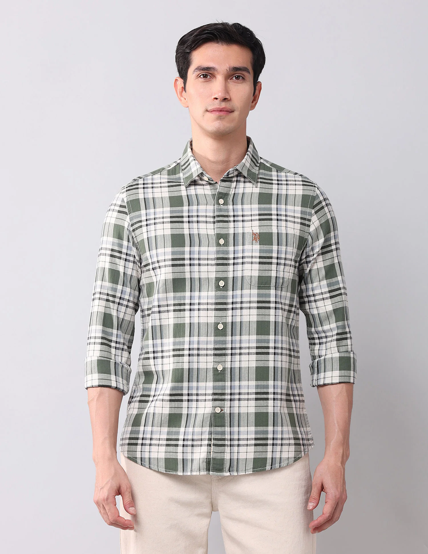 Regular Fit Twill Checked Shirt - Image 6